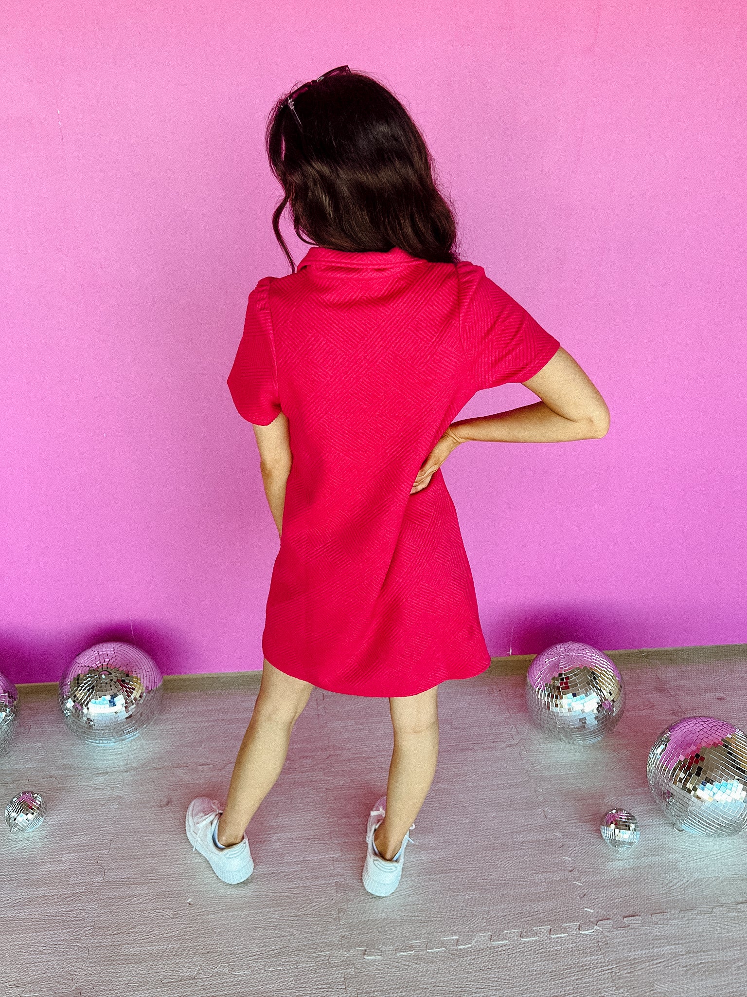 [Ellevate Basics] Juliana Mini Dress - Raspberry