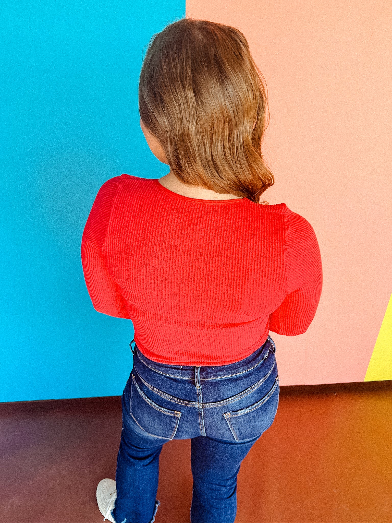 Haiden Long Sleeve Bodysuit - True Red