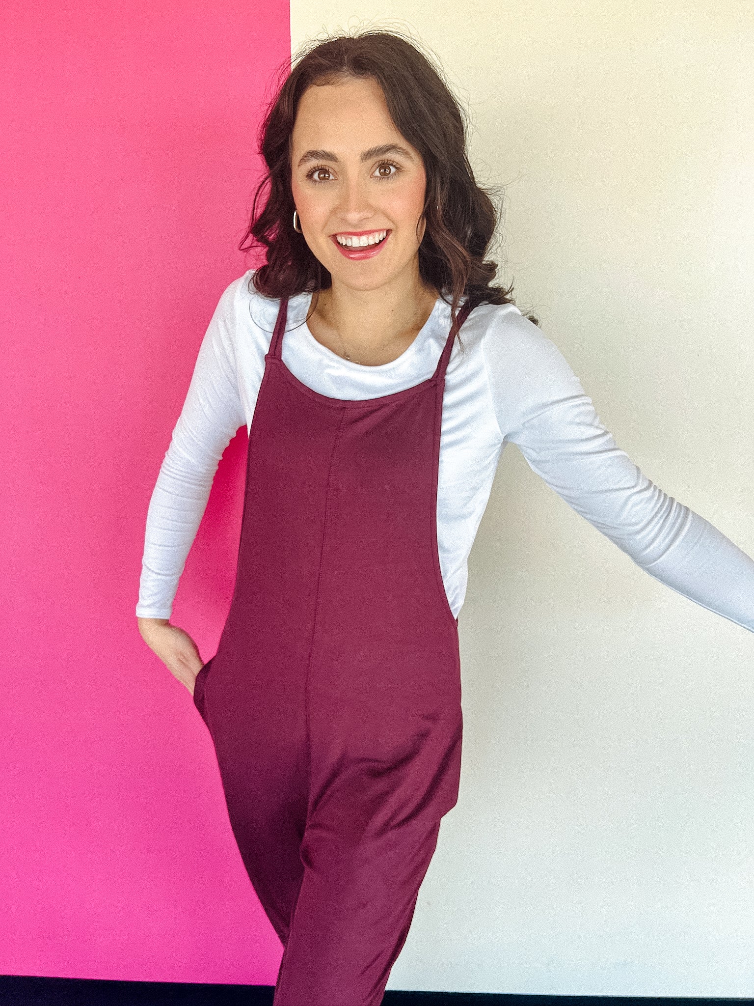 Florence Jumpsuit - Maroon