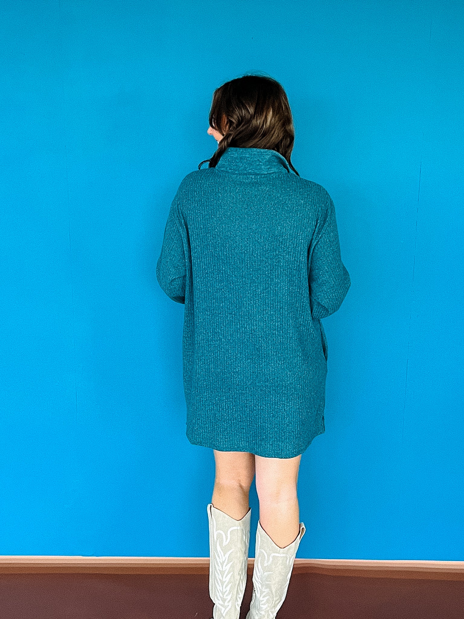 Loanne Long Sleeve Dress - Sea Green