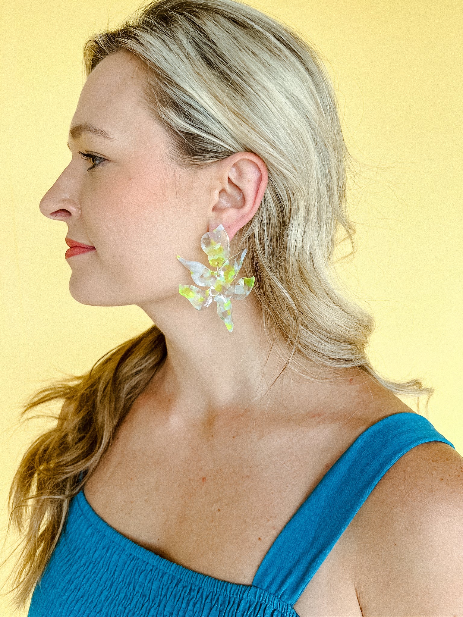 Jillian Earrings - Neon Lime