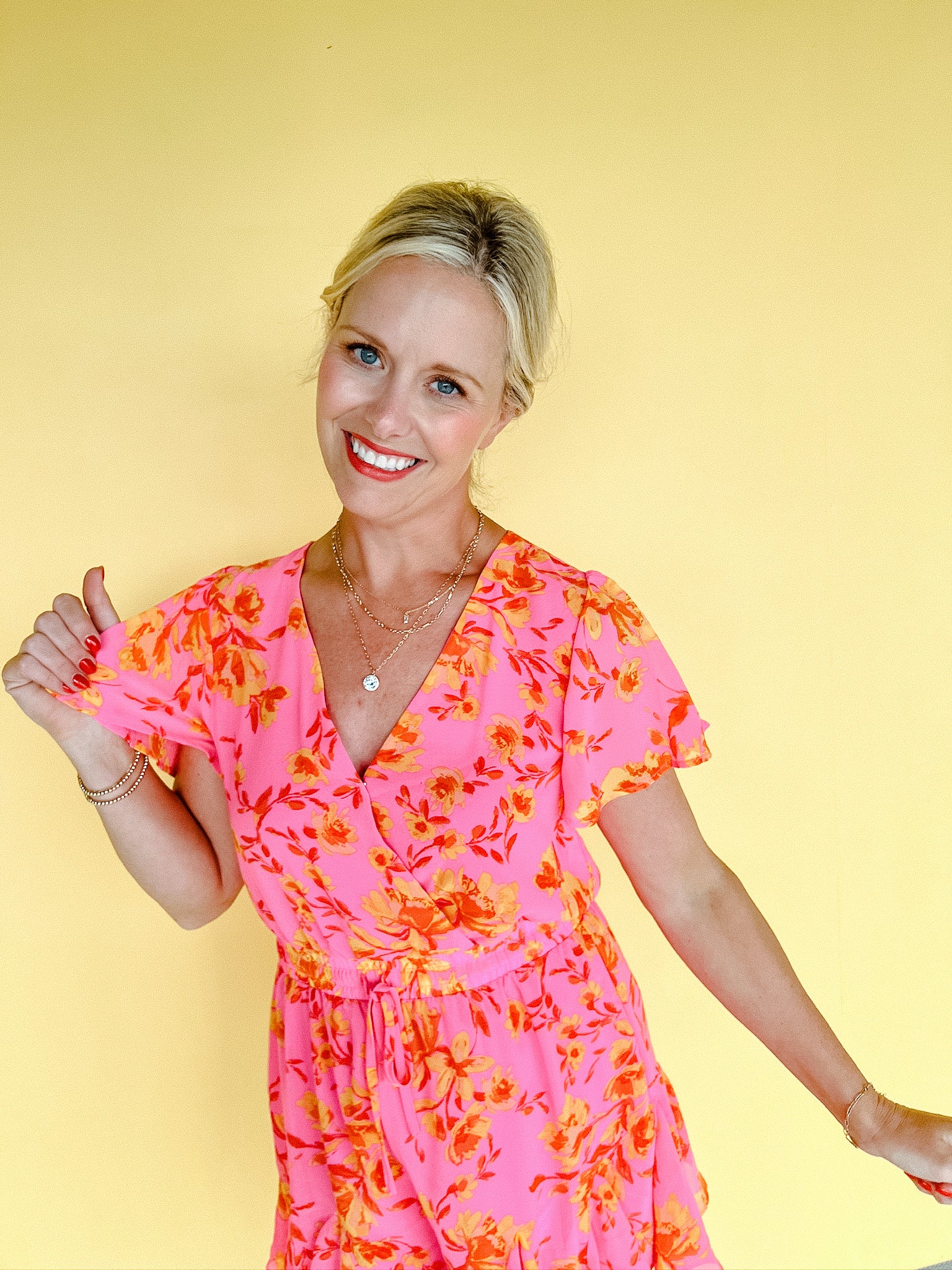 Charlotte Romper - Neon Pink + Canary