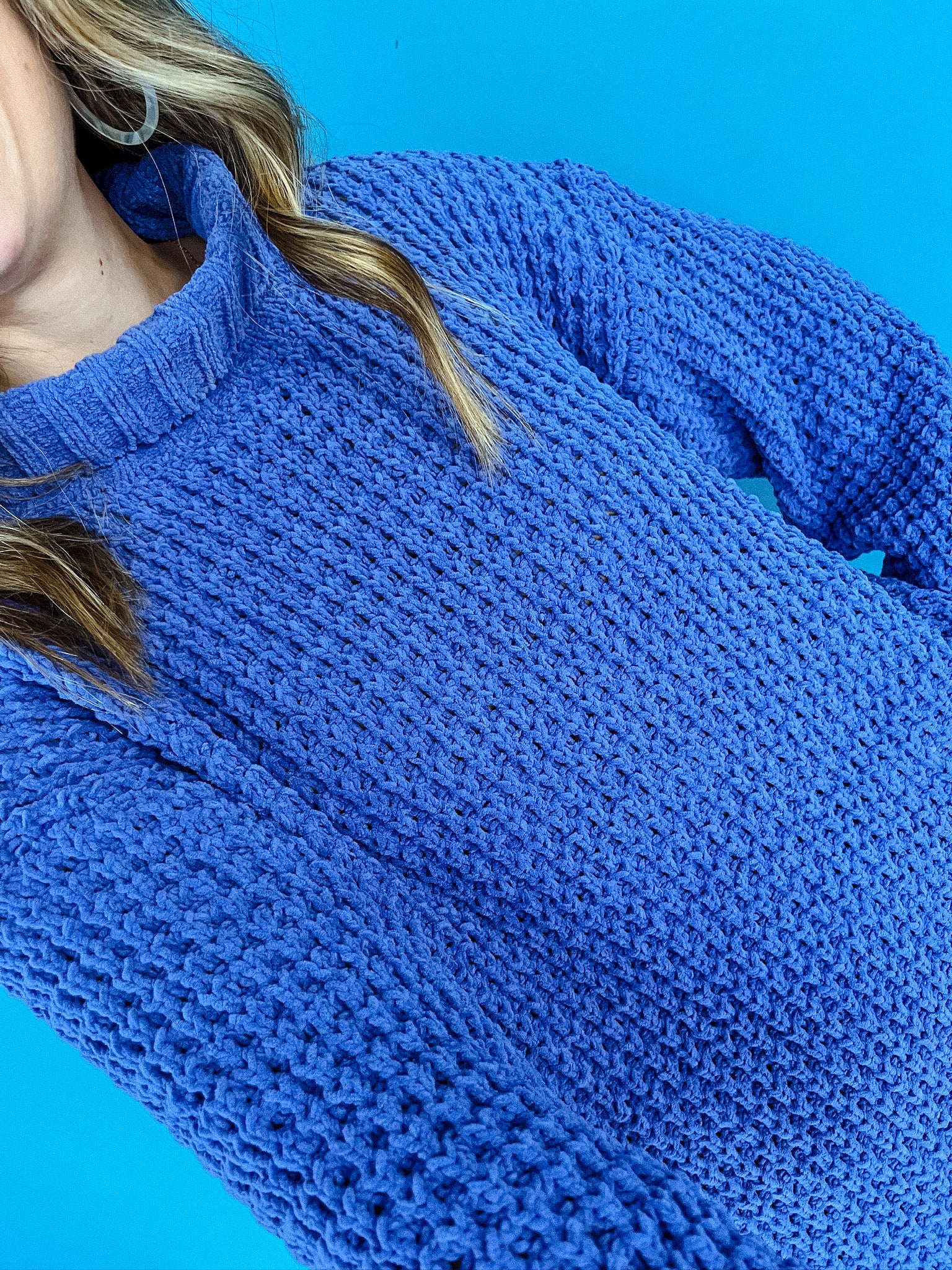 Periwinkle blue turtleneck best sale