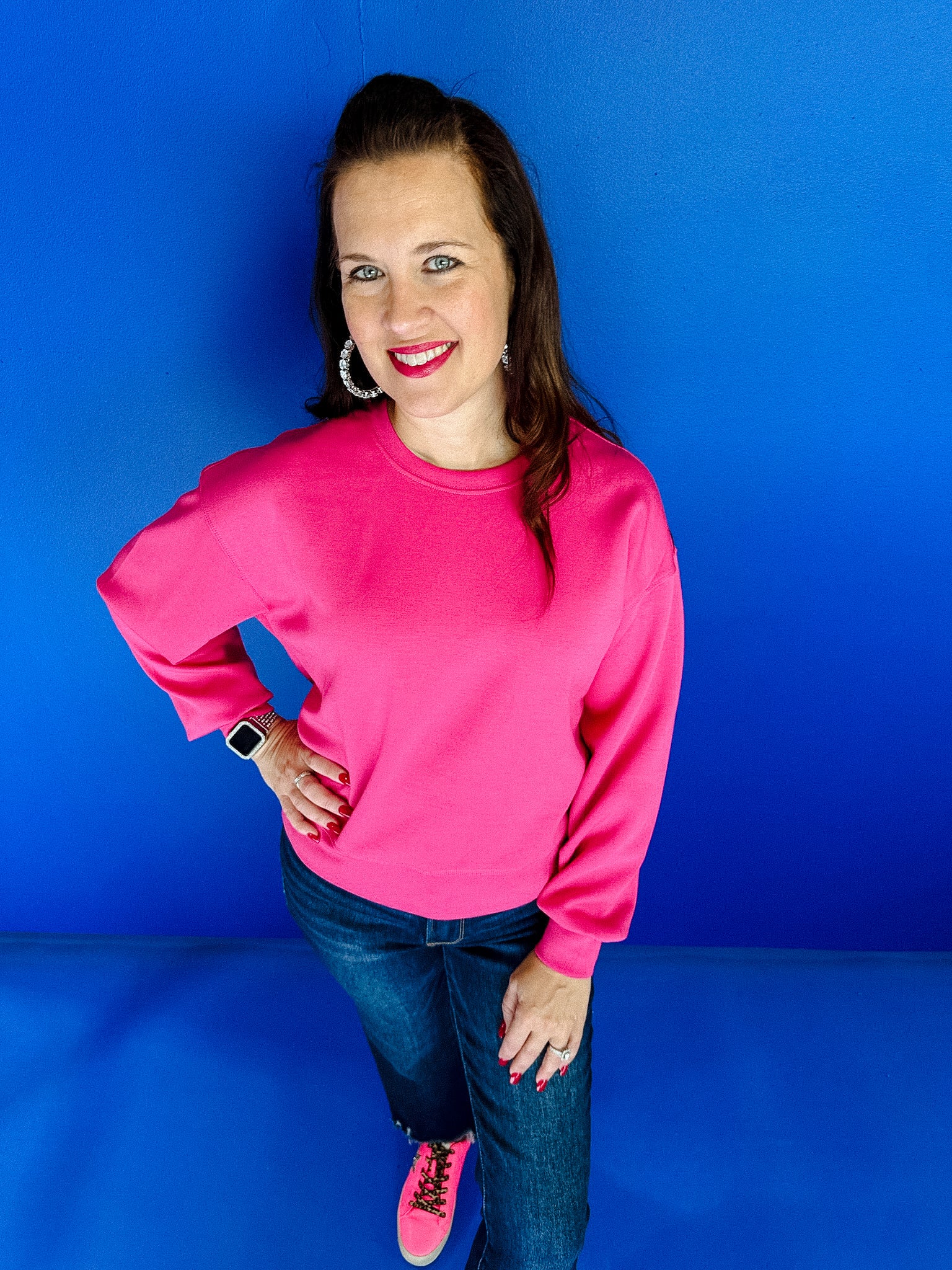 Daphne Soft Sweatshirt - Fuchsia