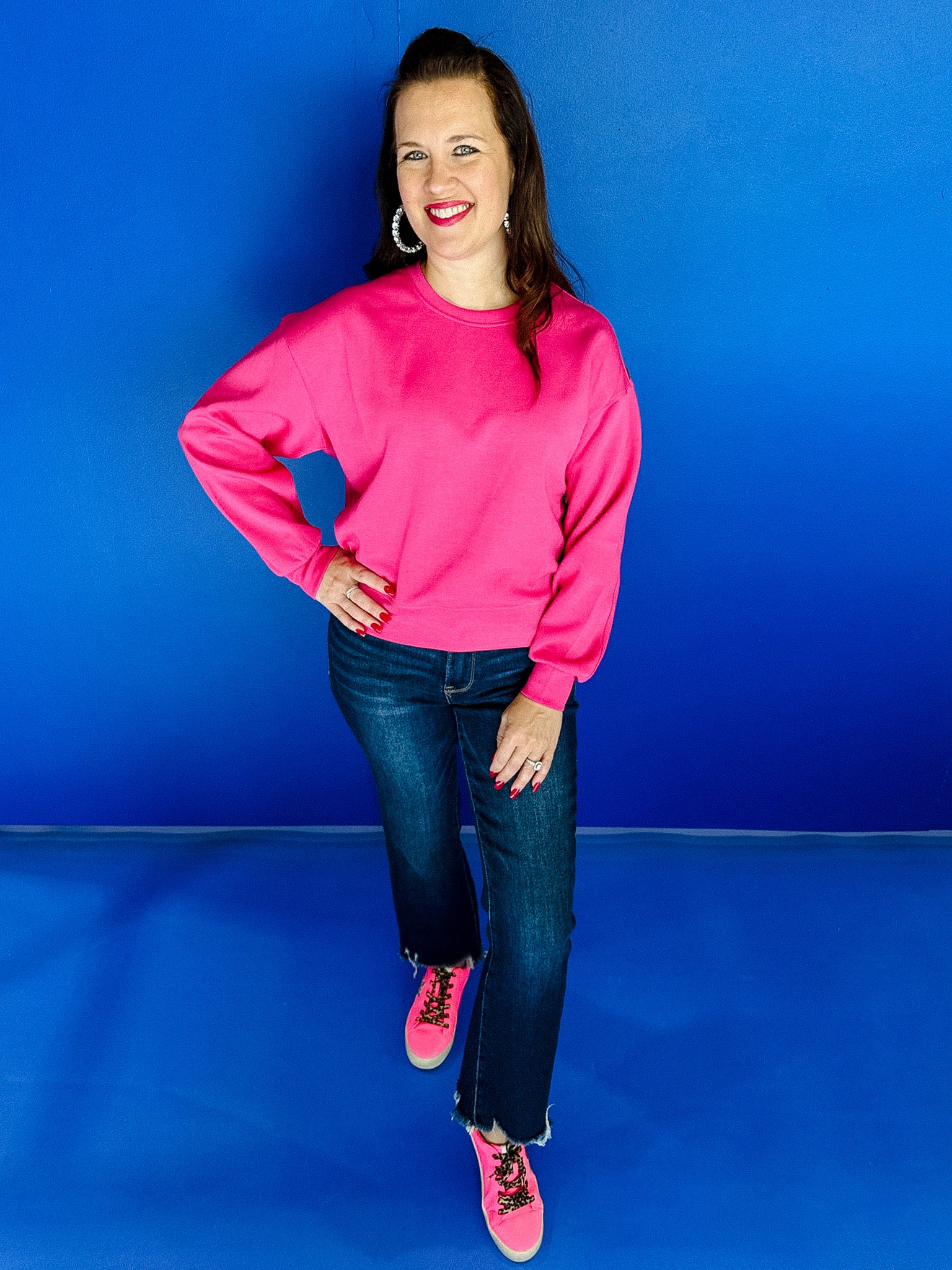 Daphne Soft Sweatshirt - Fuchsia