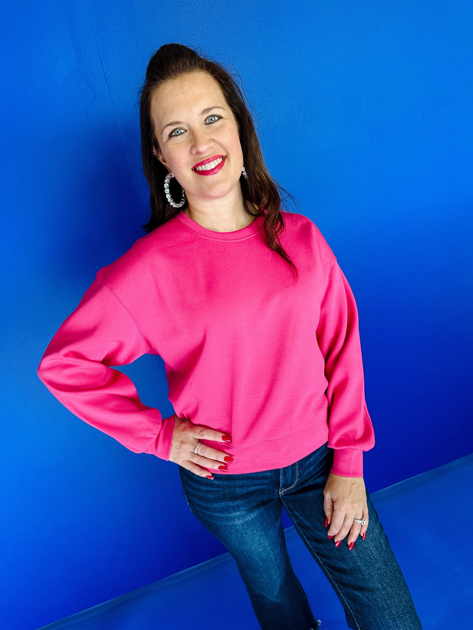 Daphne Soft Sweatshirt - Fuchsia