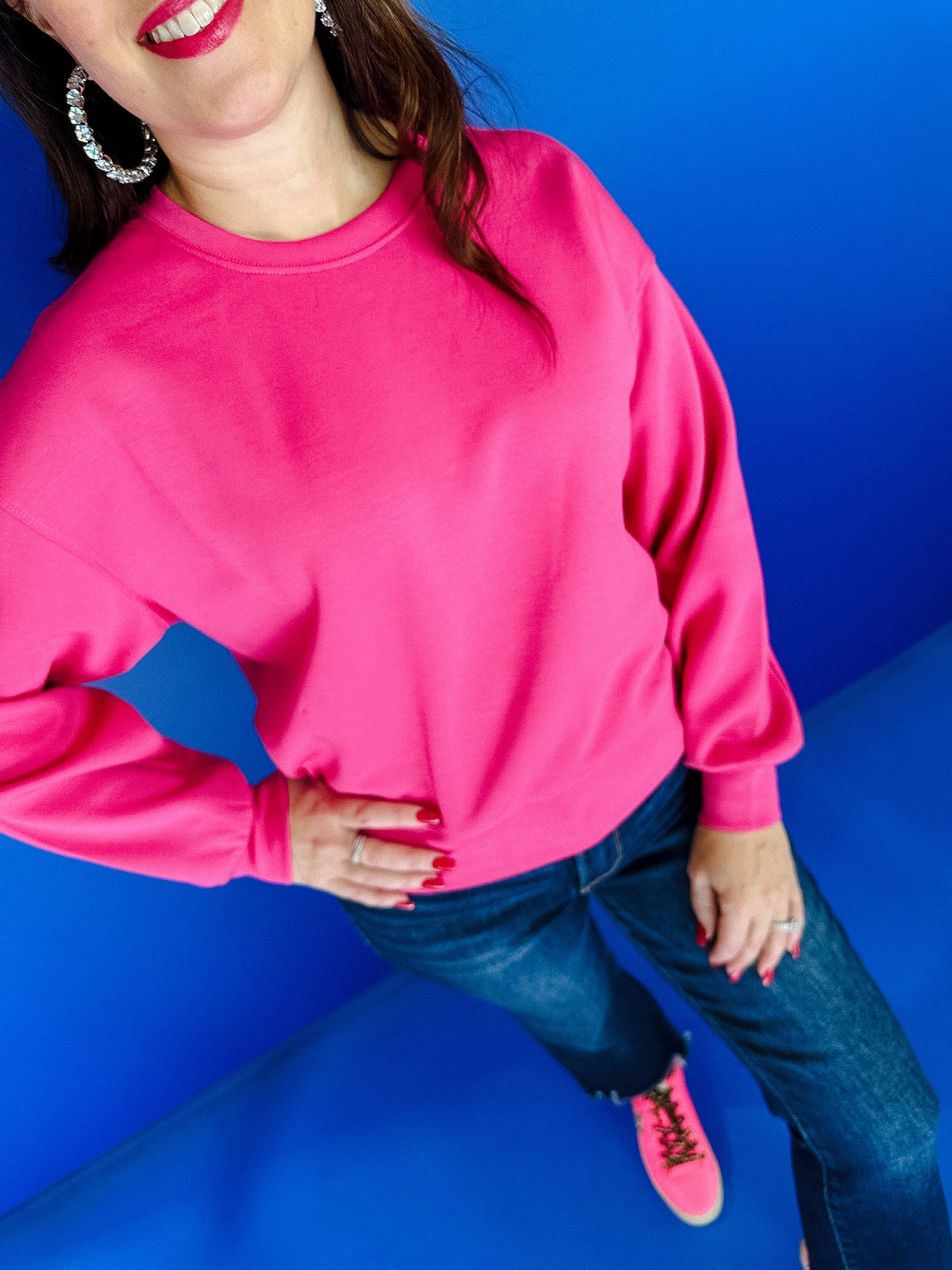 Daphne Soft Sweatshirt - Fuchsia