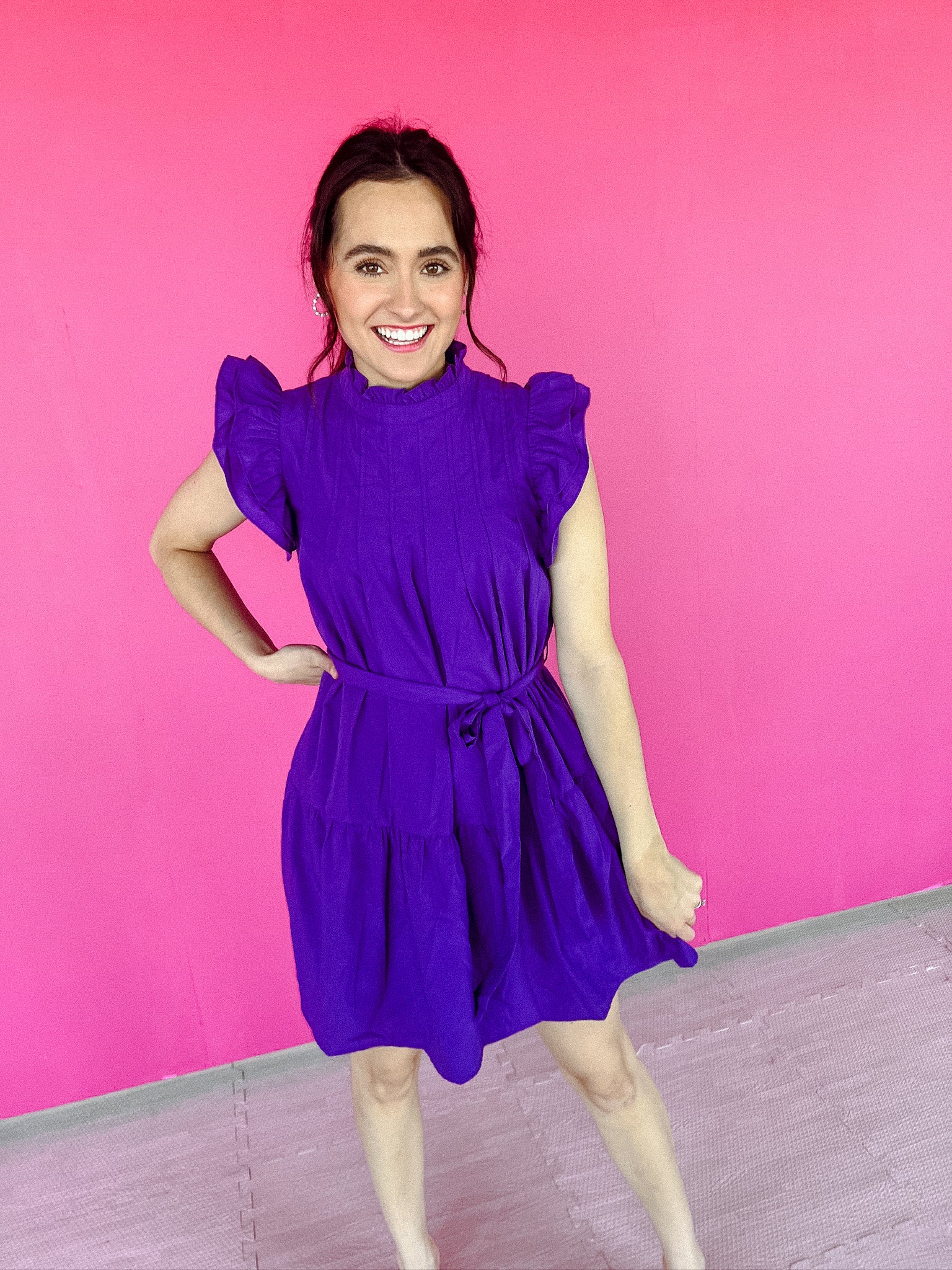 Suzanna Mini Dress - Royal Purple