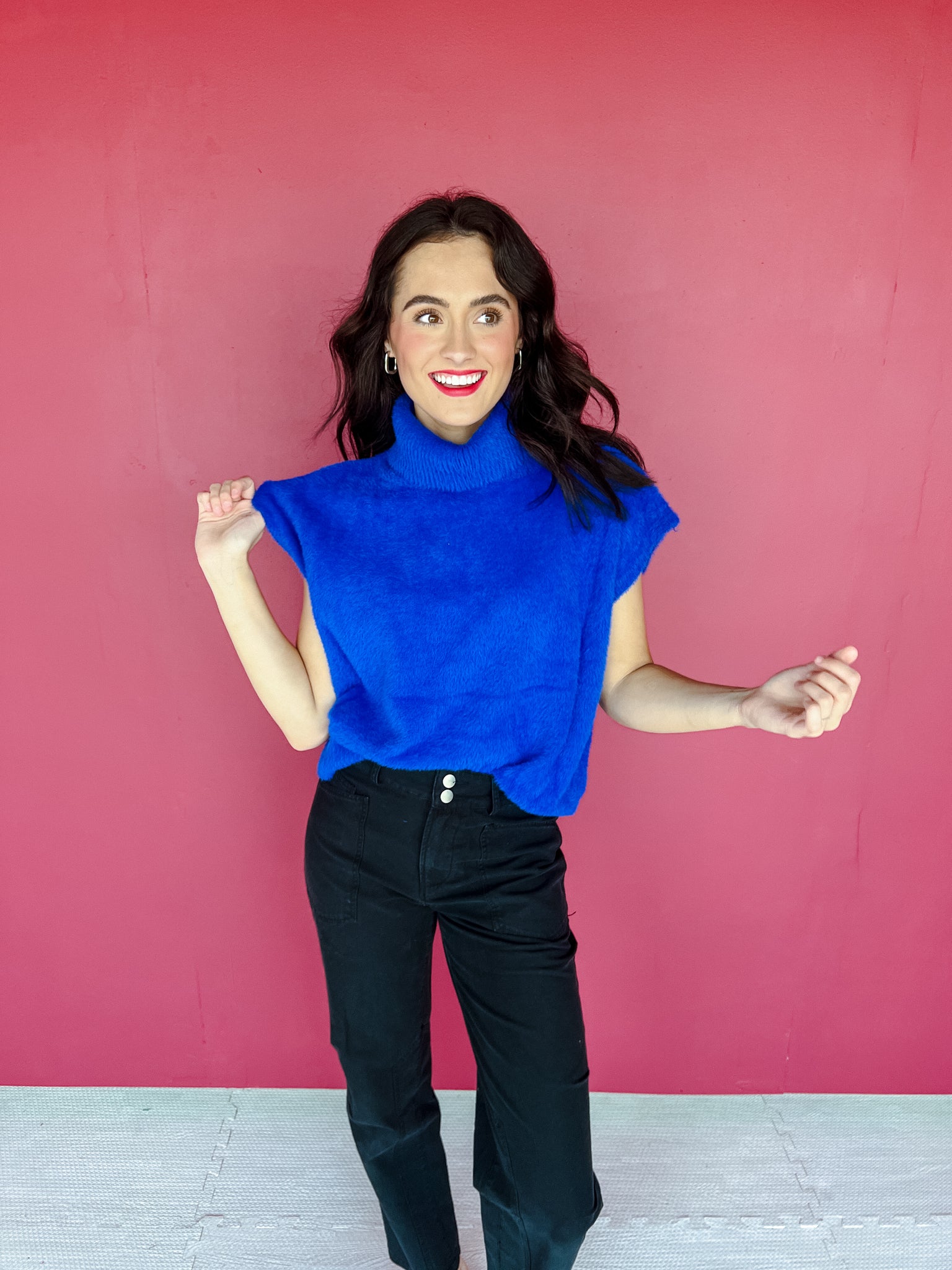 Win Me Over Turtleneck Sweater - Royal Blue