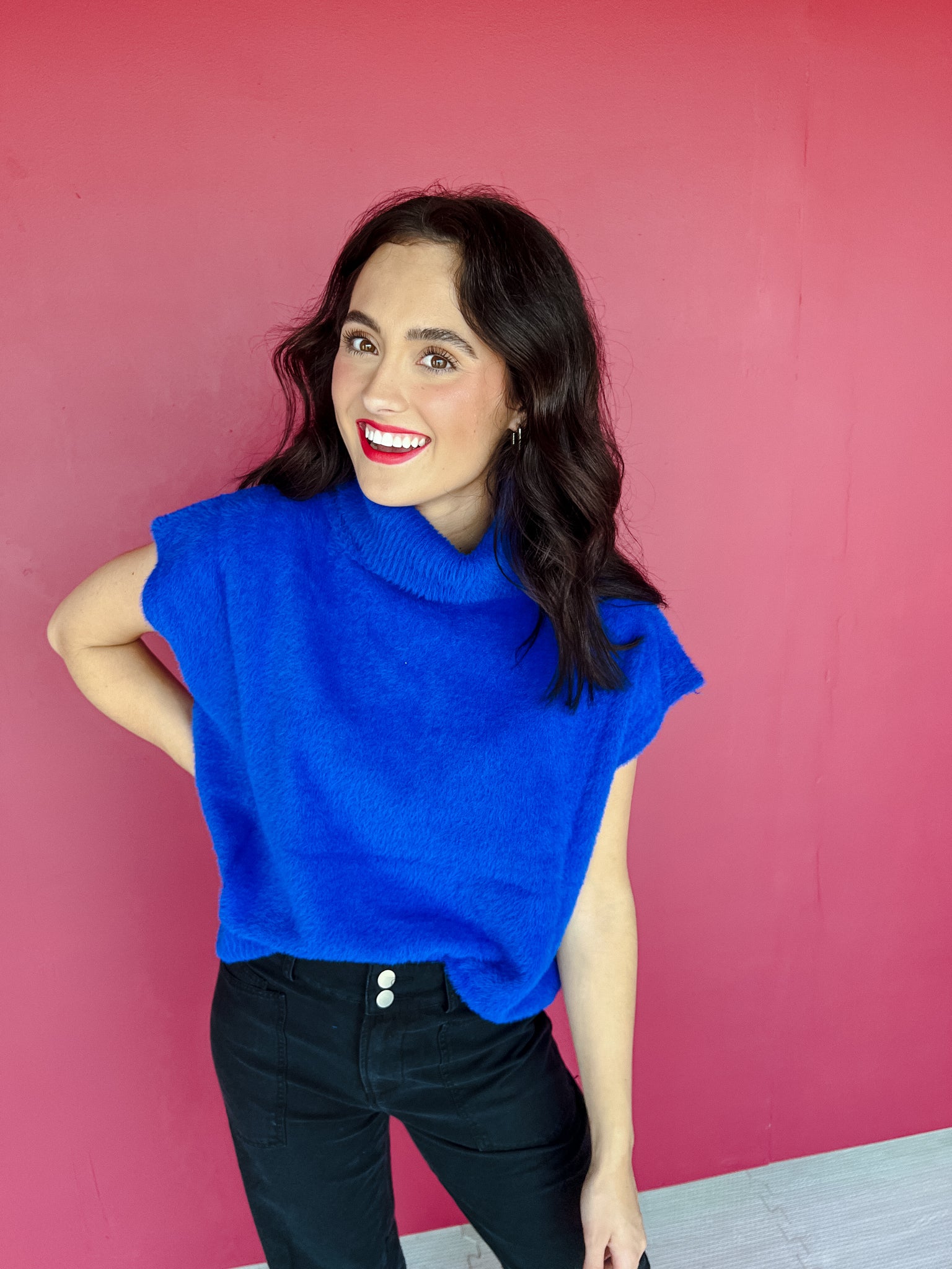 Win Me Over Turtleneck Sweater - Royal Blue