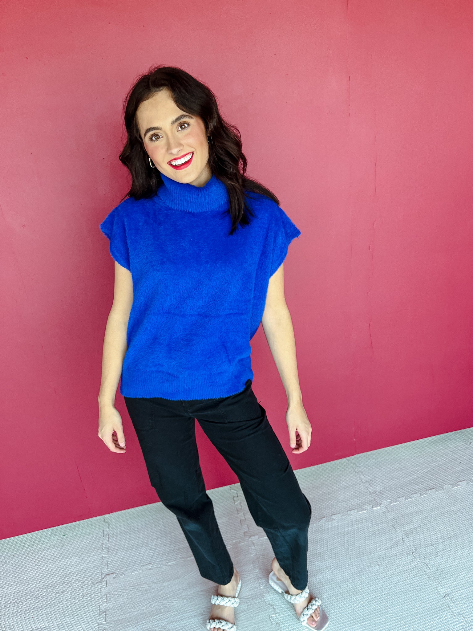 Win Me Over Turtleneck Sweater - Royal Blue