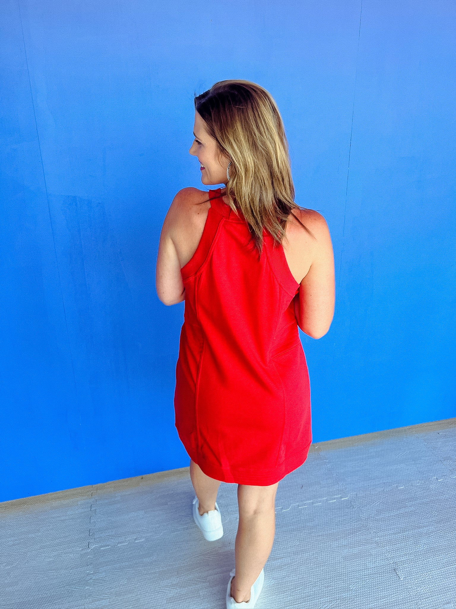 Lauren Tank Dress - Dark Coral Red