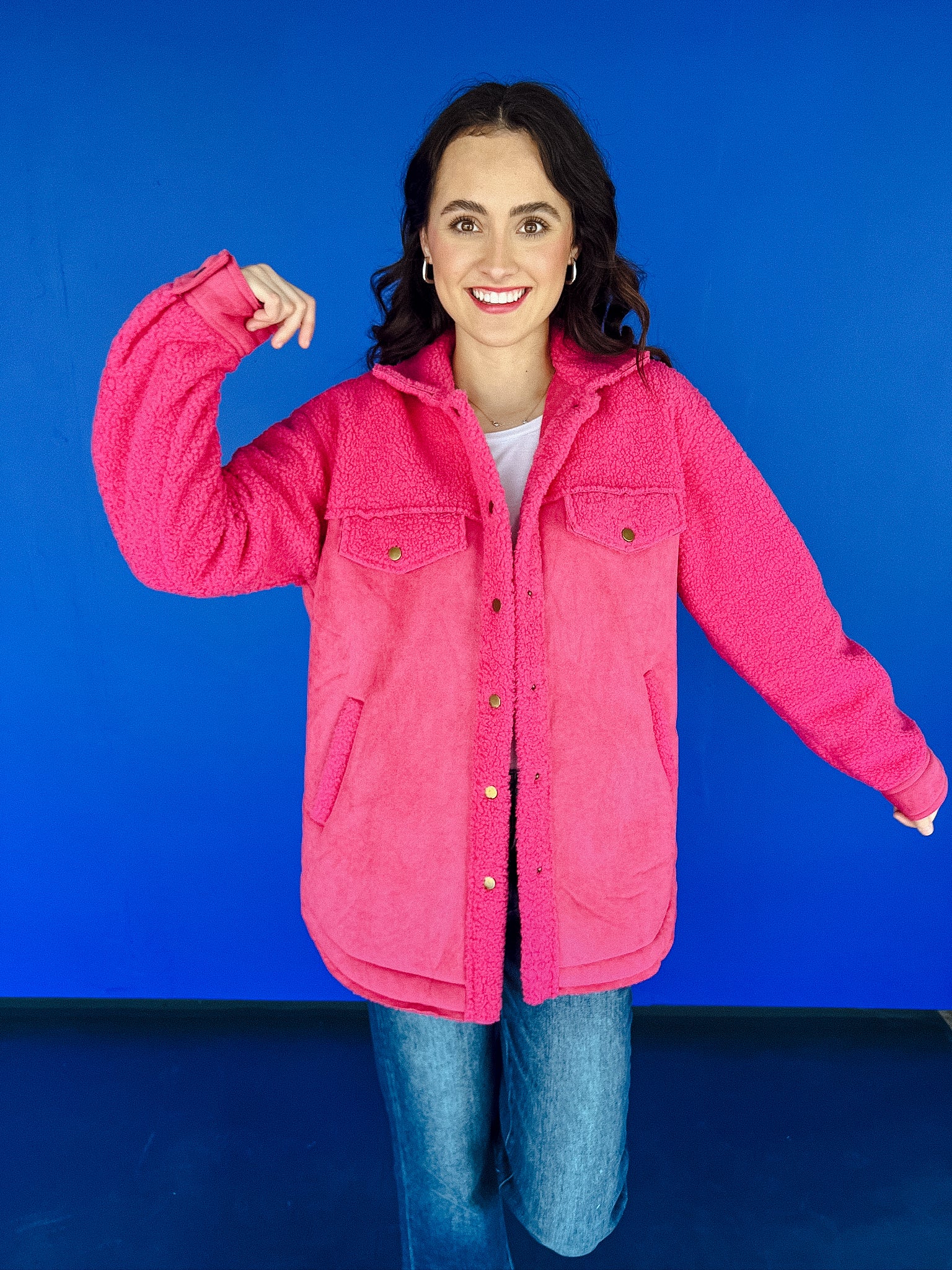 Mix It Up Shacket - Magenta