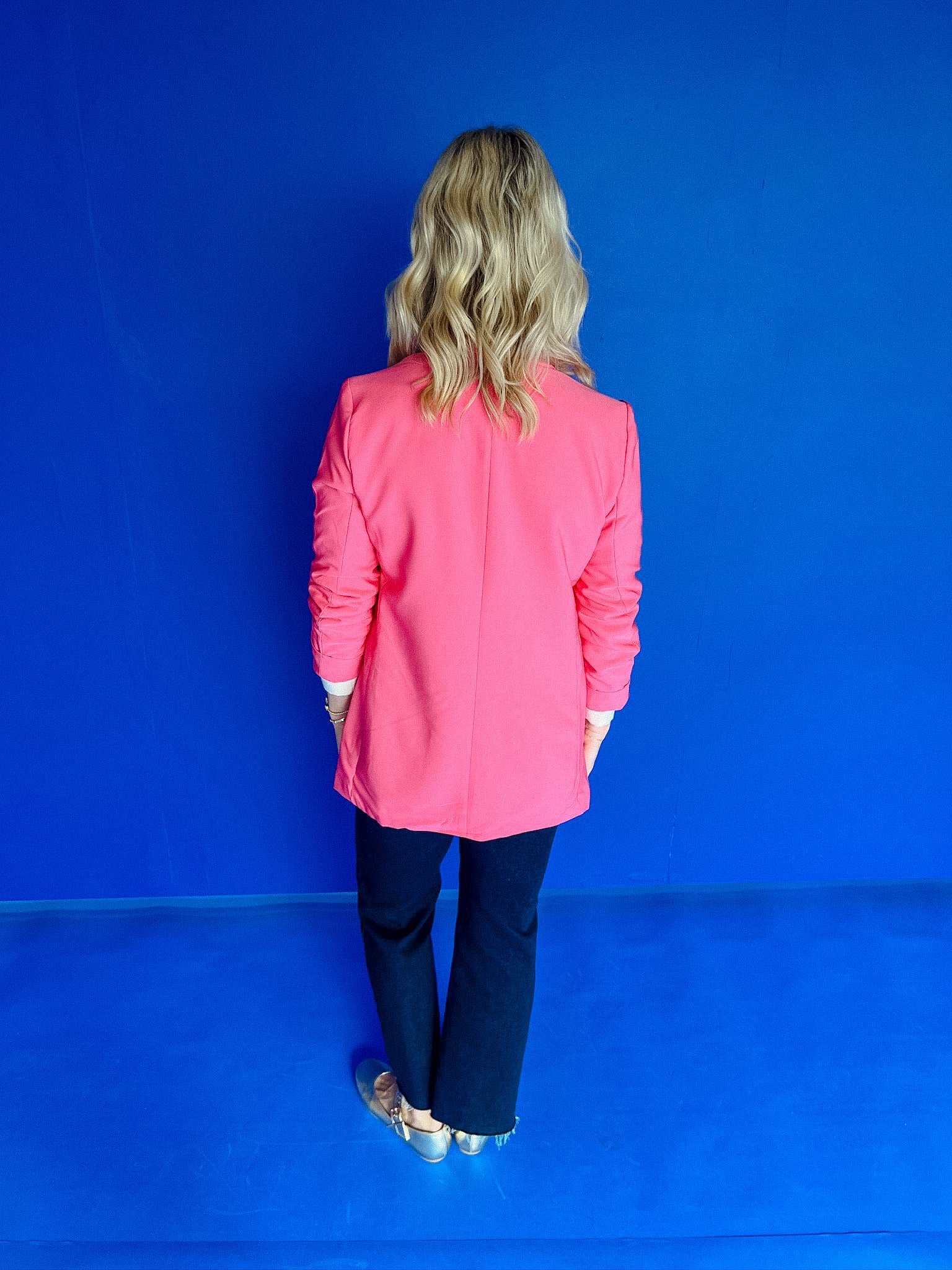 Phoebe Blazer - Bright Warm Pink