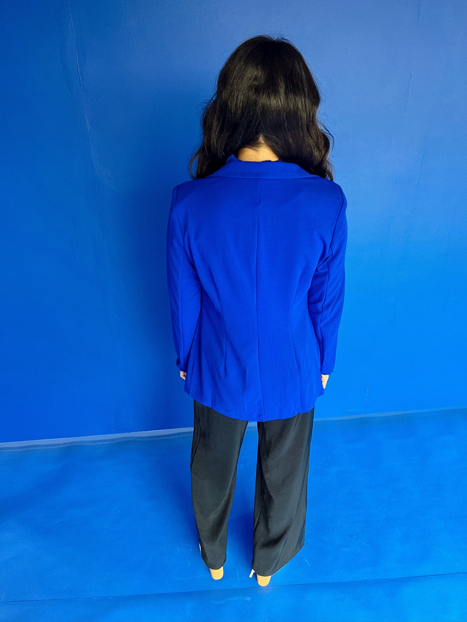 Piper Crepe Oversized Blazer - Royal Blue