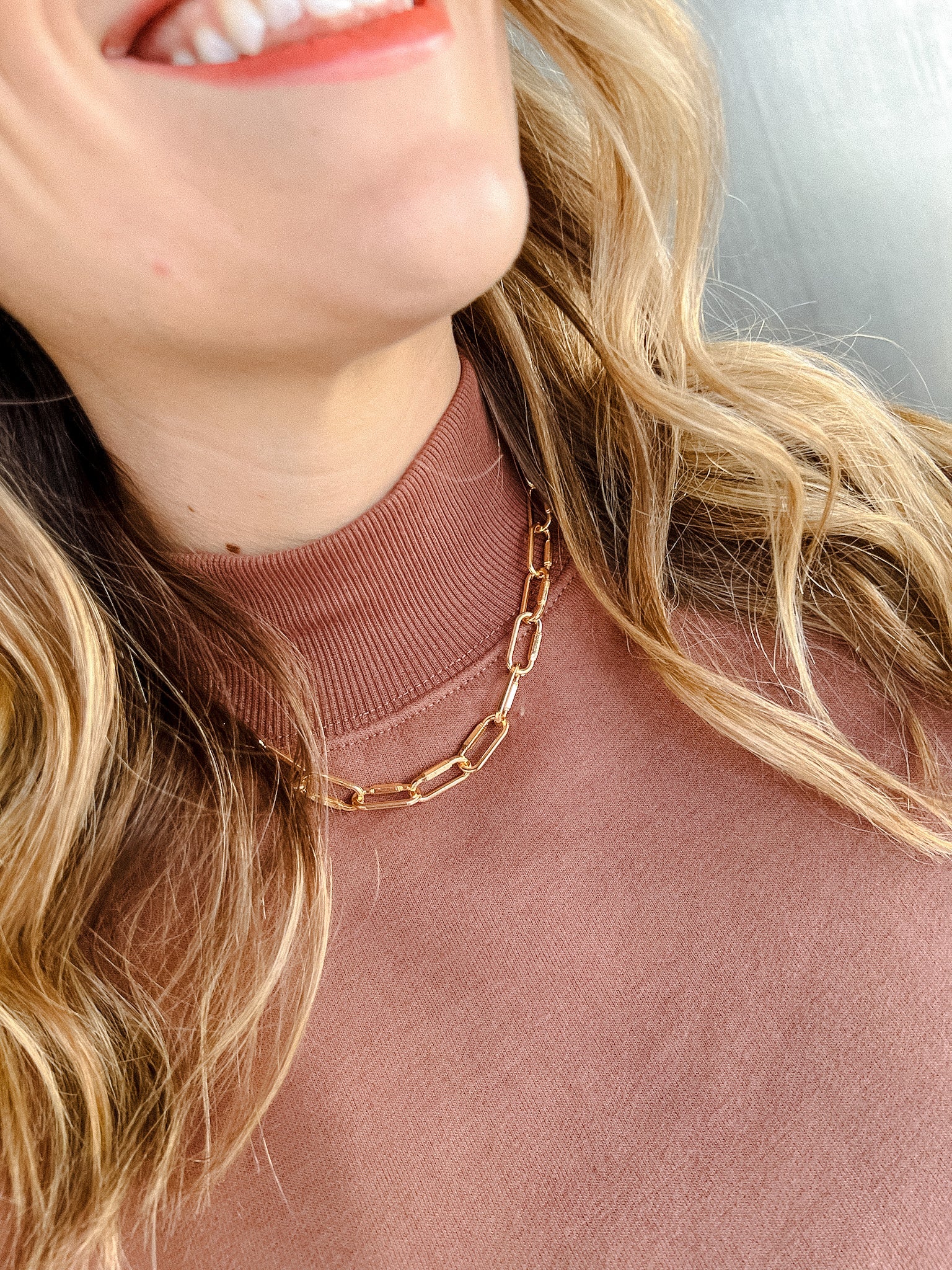 Fergie Gold Chain Necklace - Gold