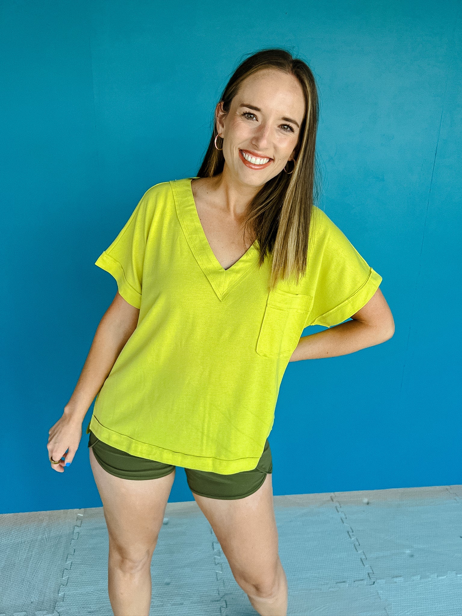 Brezlyn Dolman Top - Lime