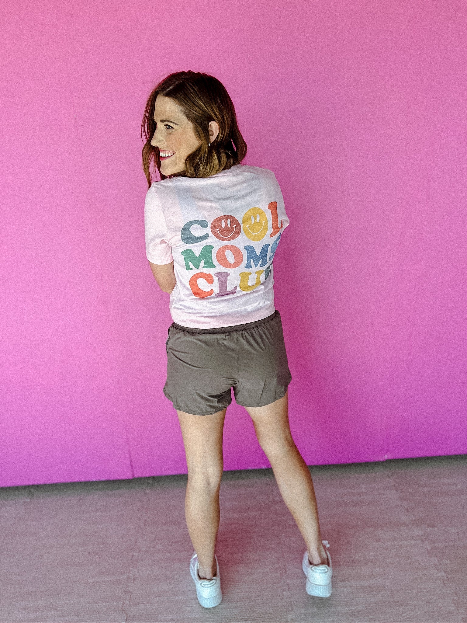 Cool Mom Graphic Tee - Pastel Rose