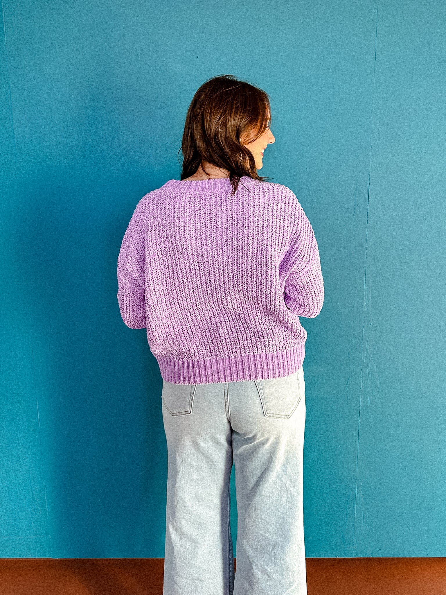 Juniper Chenille Sweater - Lavender