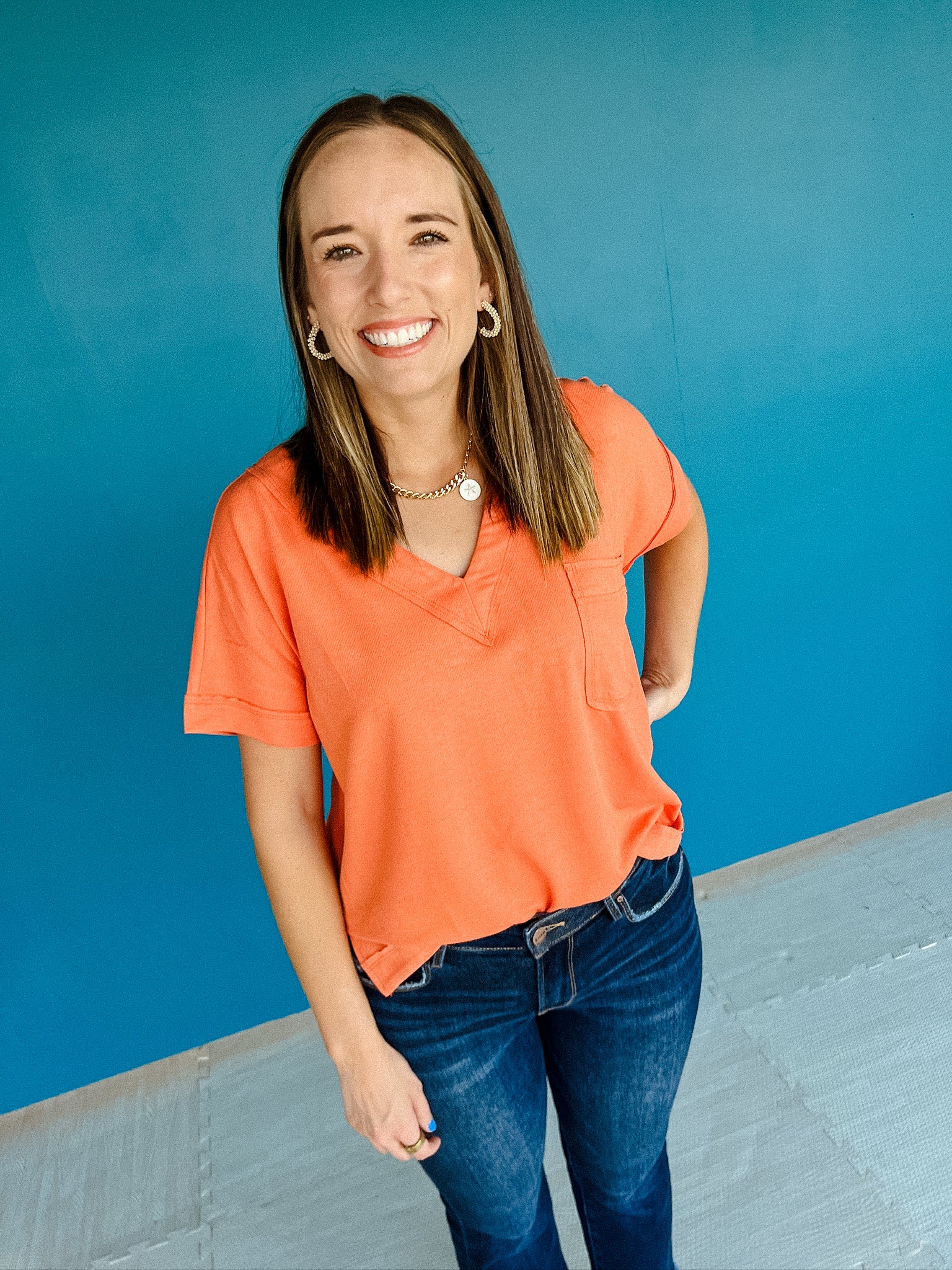 Brezlyn Dolman Top - Orange