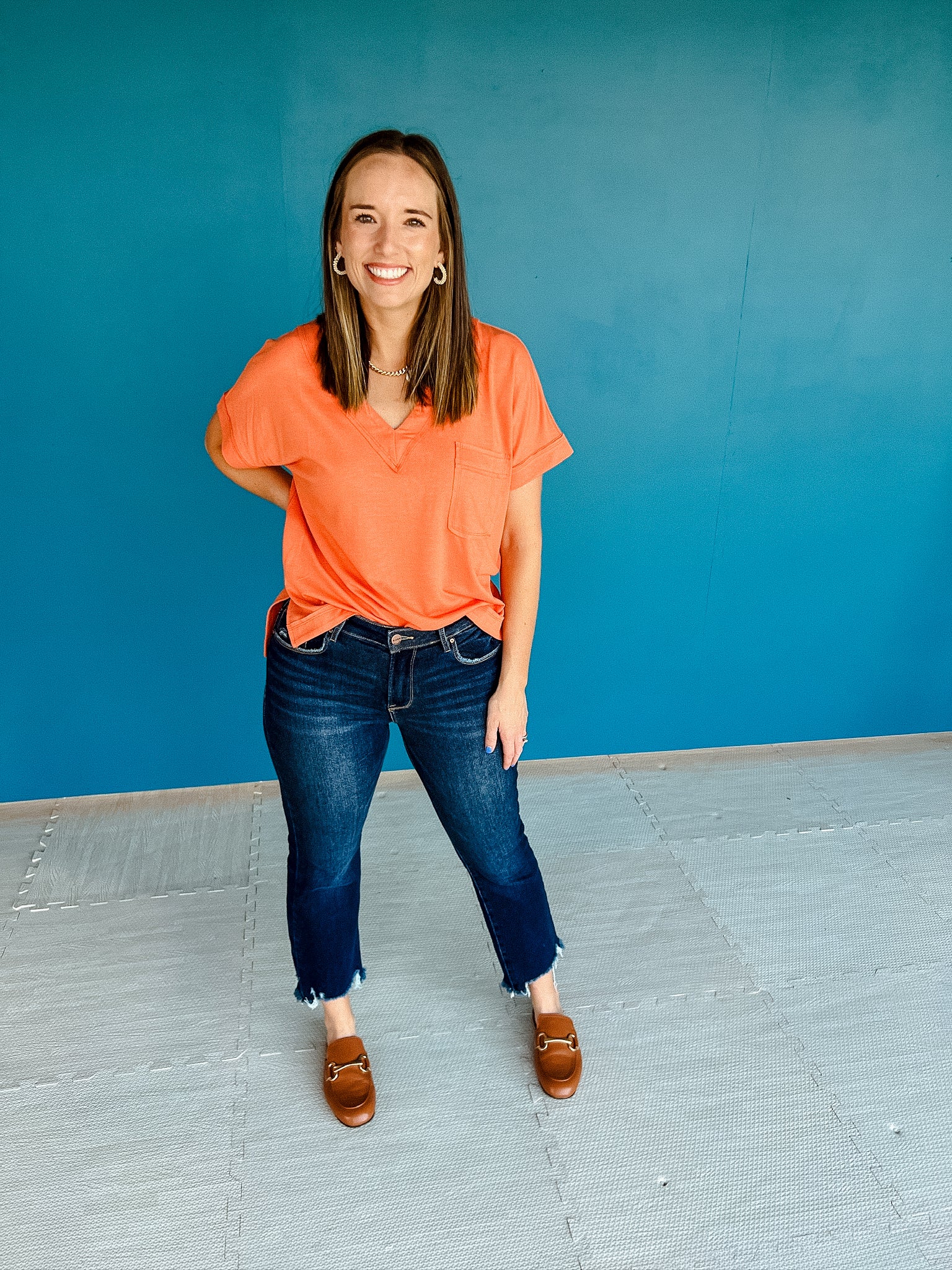 Brezlyn Dolman Top - Orange