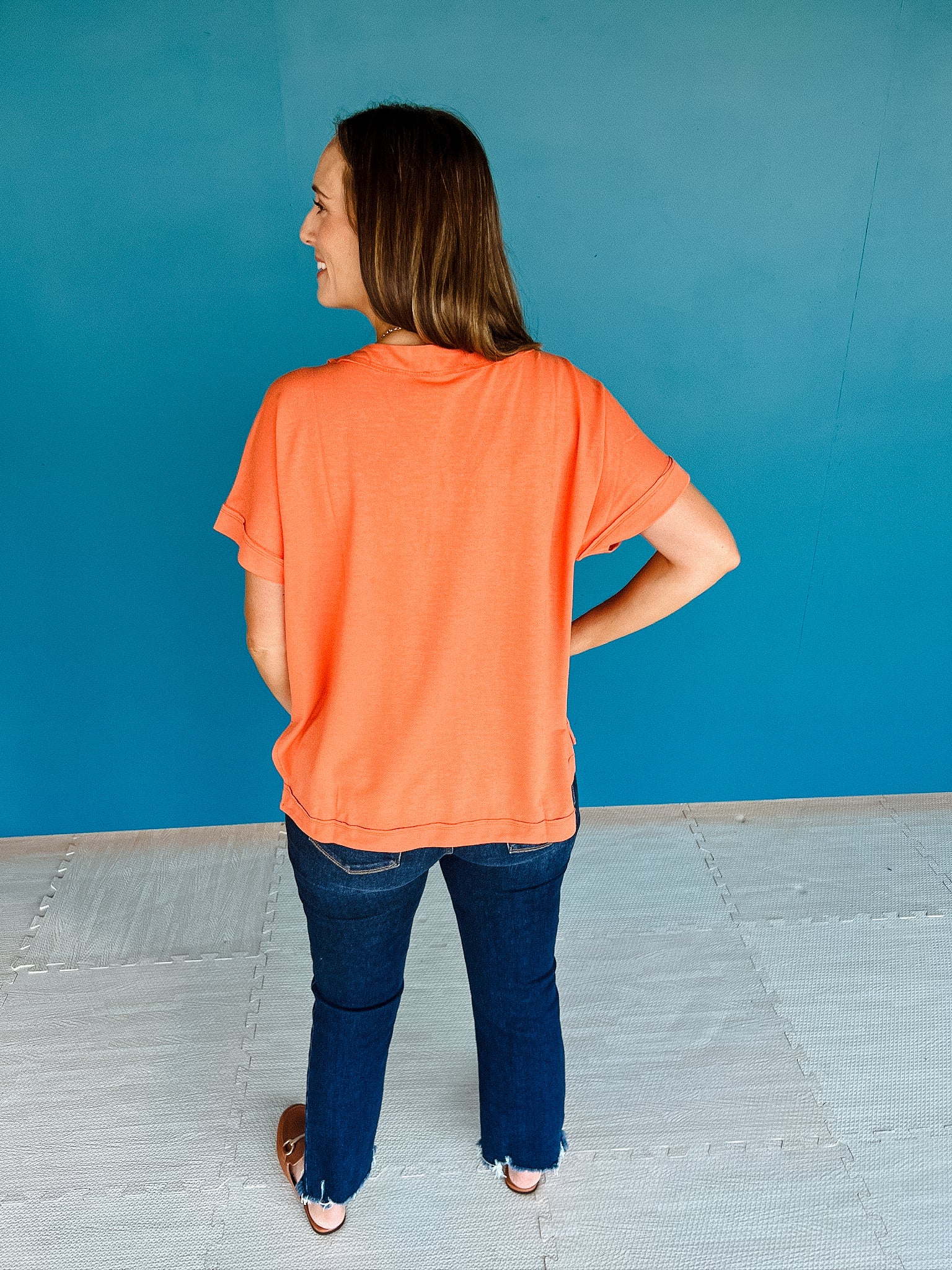 Brezlyn Dolman Top - Orange