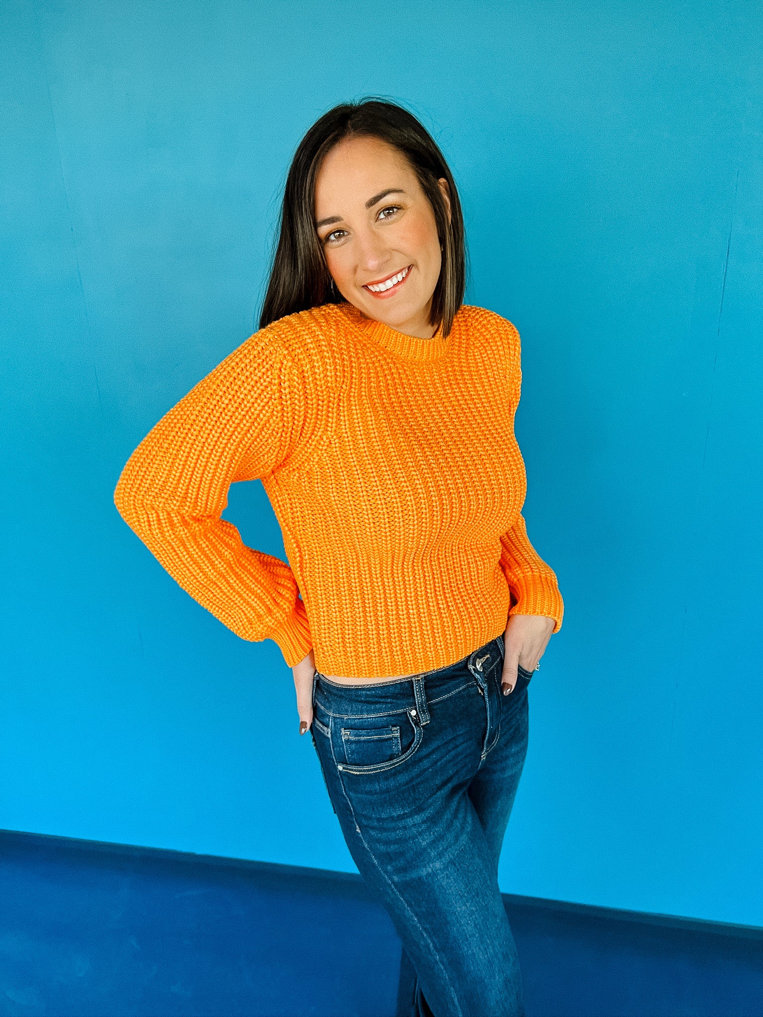 [2.7 August Apparel] Mirabel Sweater - Orange