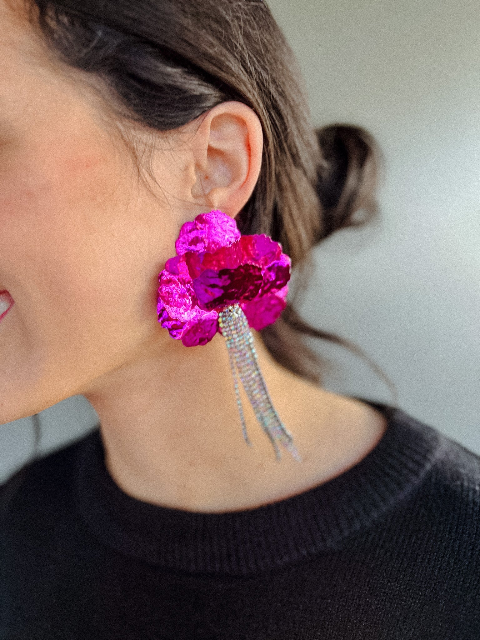 Rhinestone Cowboy Earrings - Bright Winter Pink