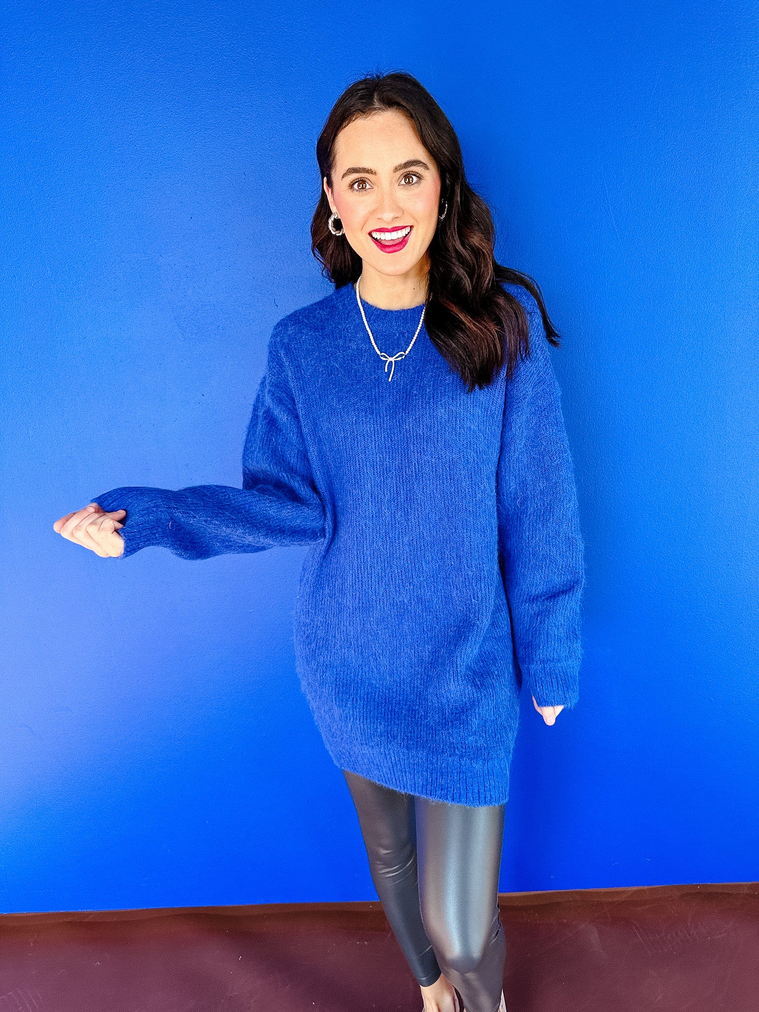 Carsyn Alpaca Blend Tunic - Royal Blue