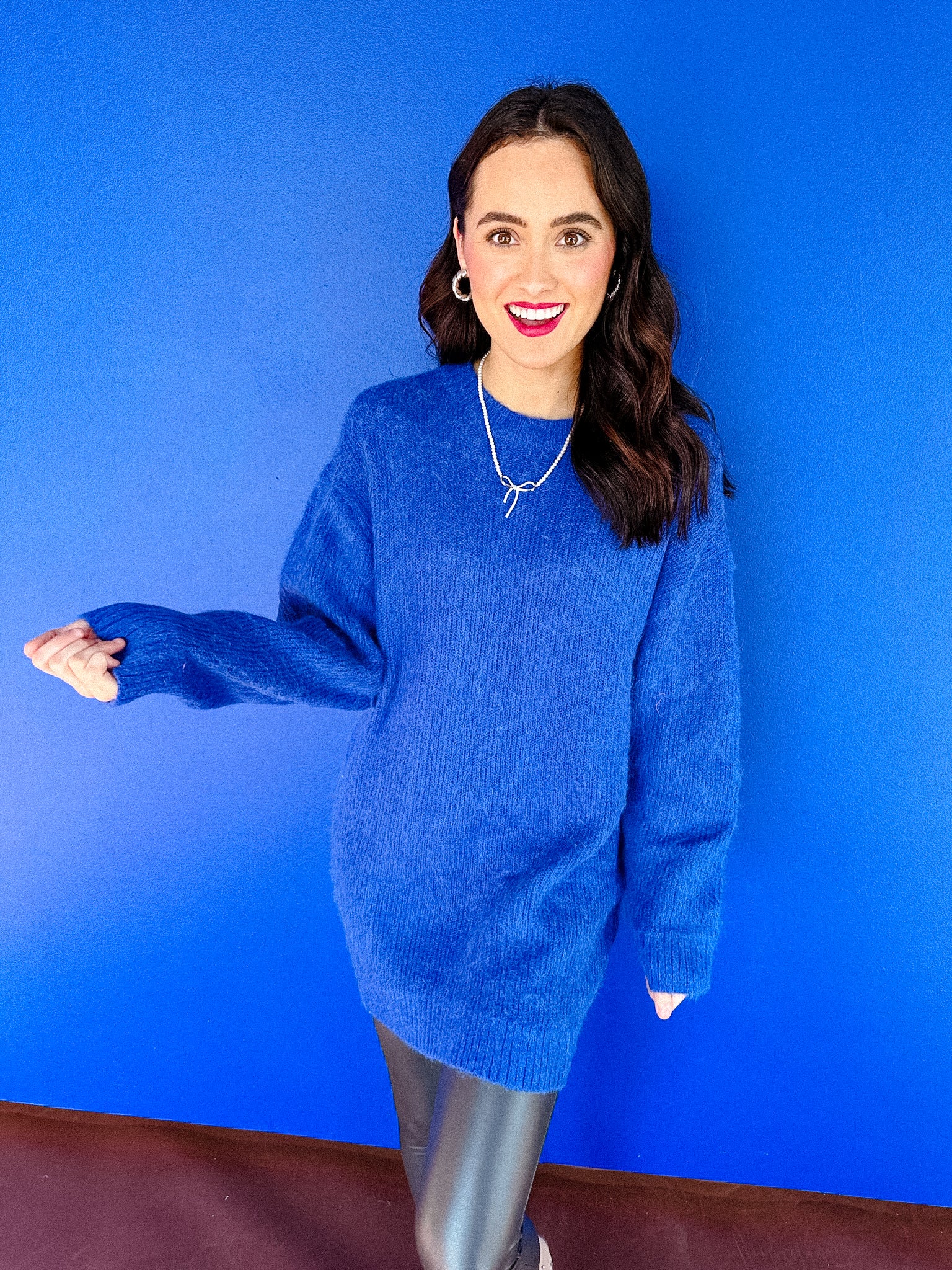 Carsyn Alpaca Blend Tunic - Royal Blue