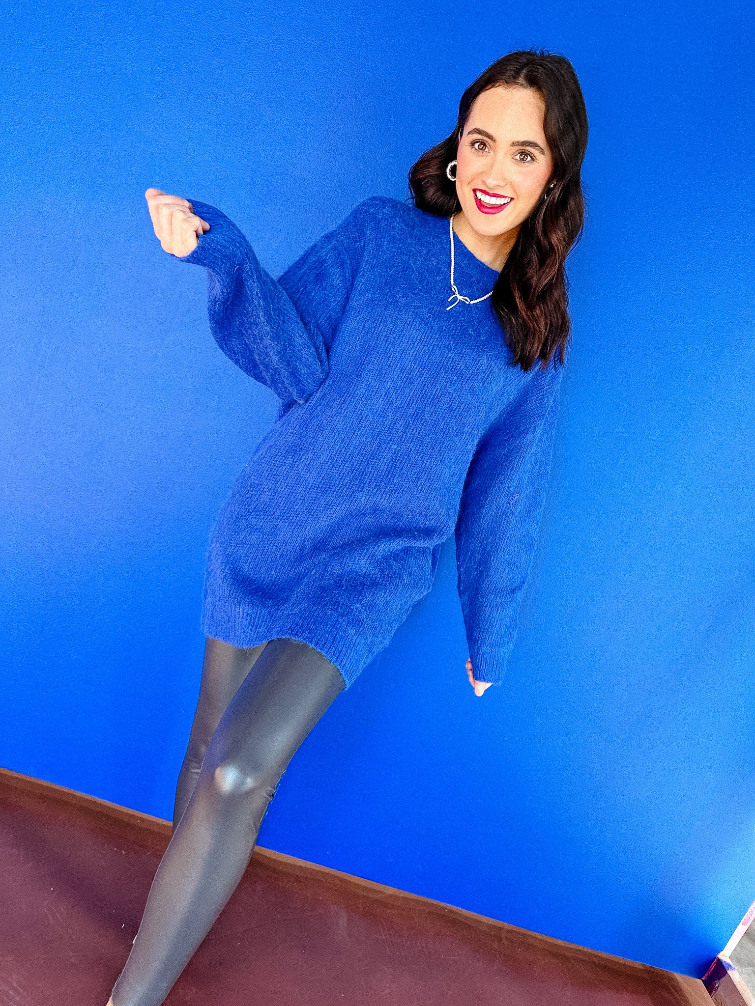 Carsyn Alpaca Blend Tunic - Royal Blue