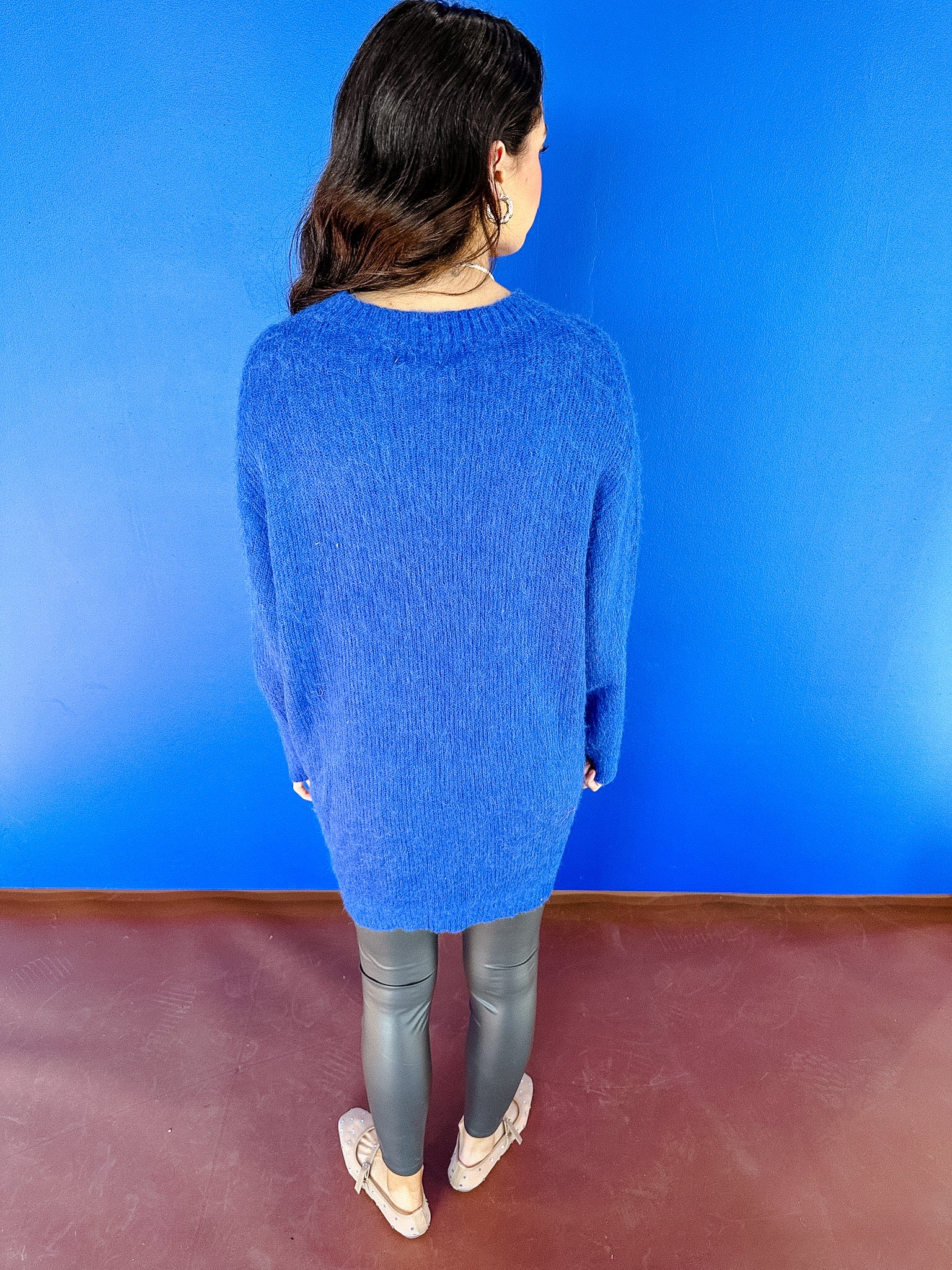 Carsyn Alpaca Blend Tunic - Royal Blue