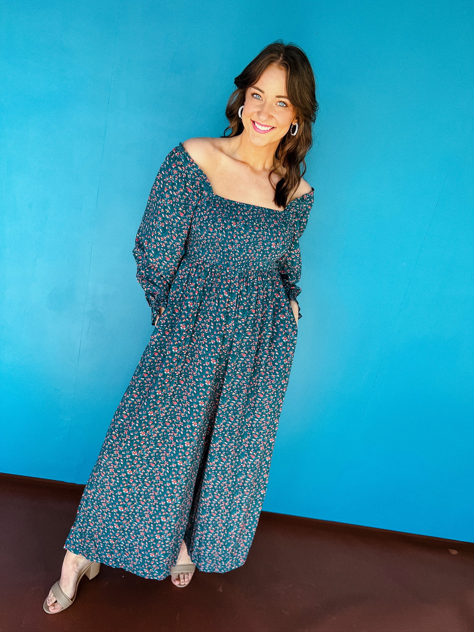 Rowan Wide Leg Jumpsuit - Sea Green