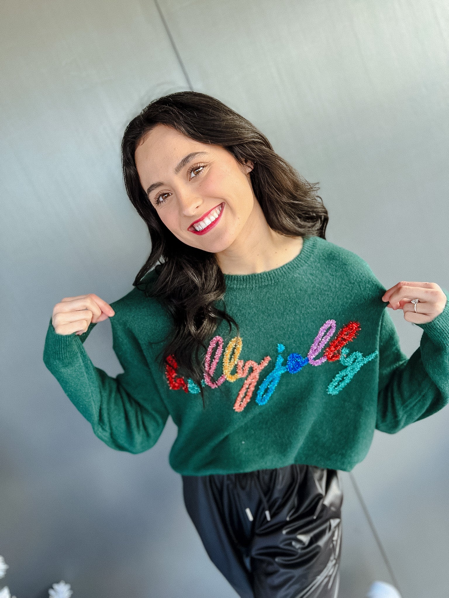 Holly Jolly Sweater - Pine