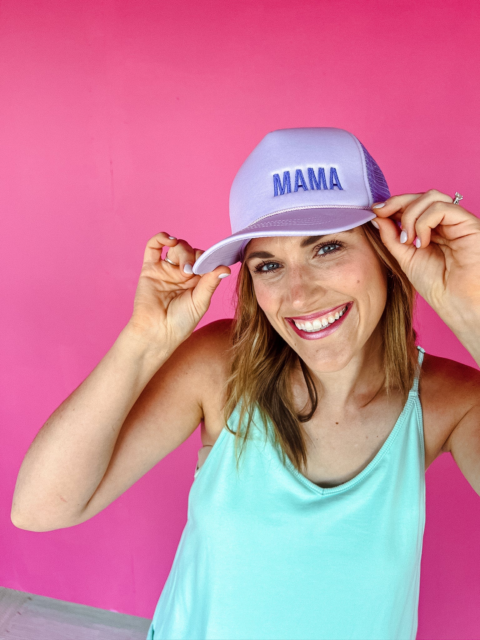 Mama Trucker Hat - Lavender