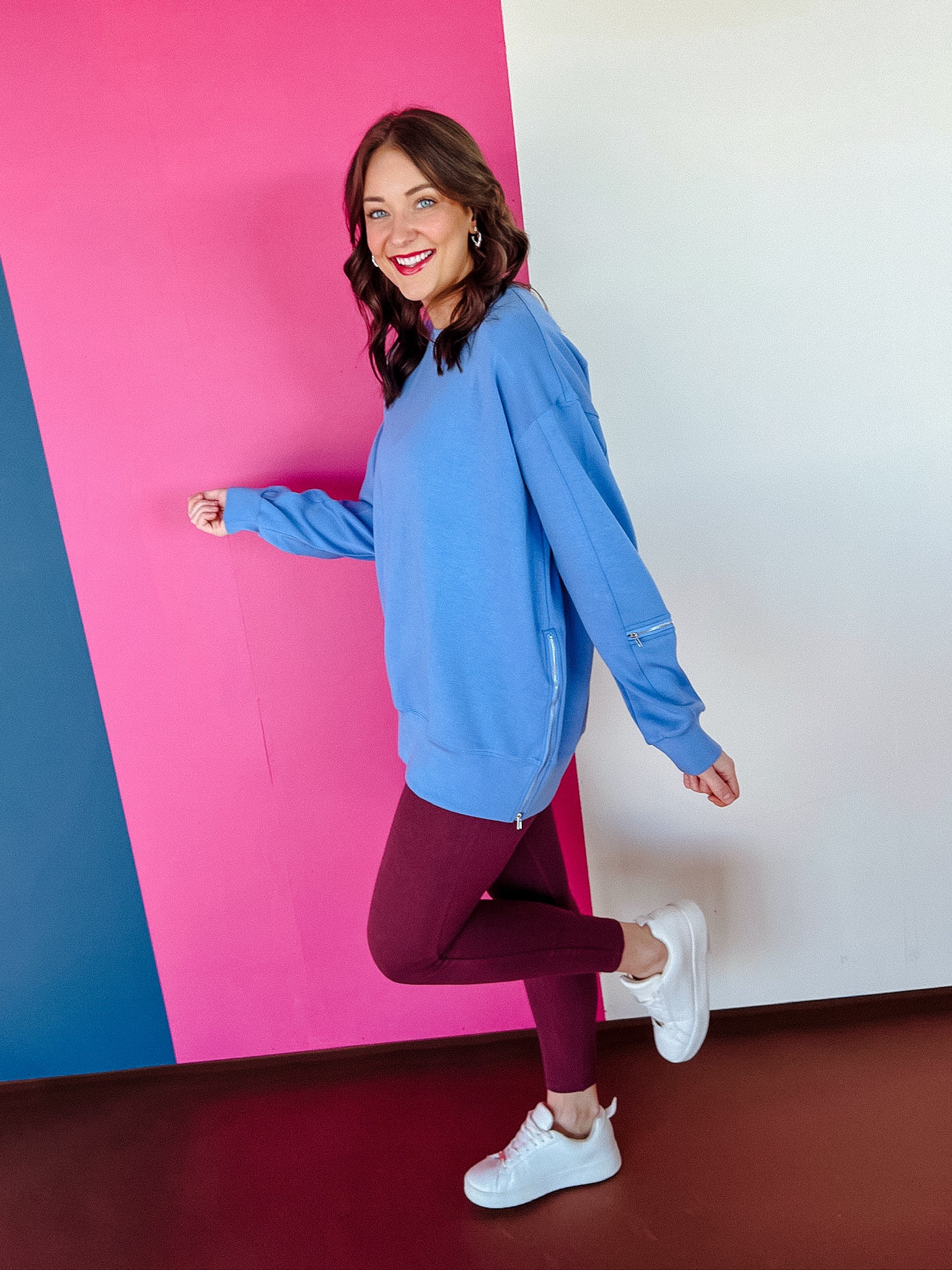 Tulane Tunic Knit Pullover - Sky Blue