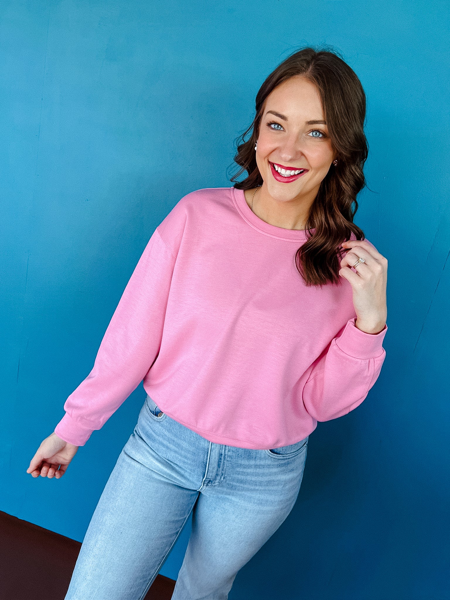 Daphne Soft Sweatshirt - Soft Rose