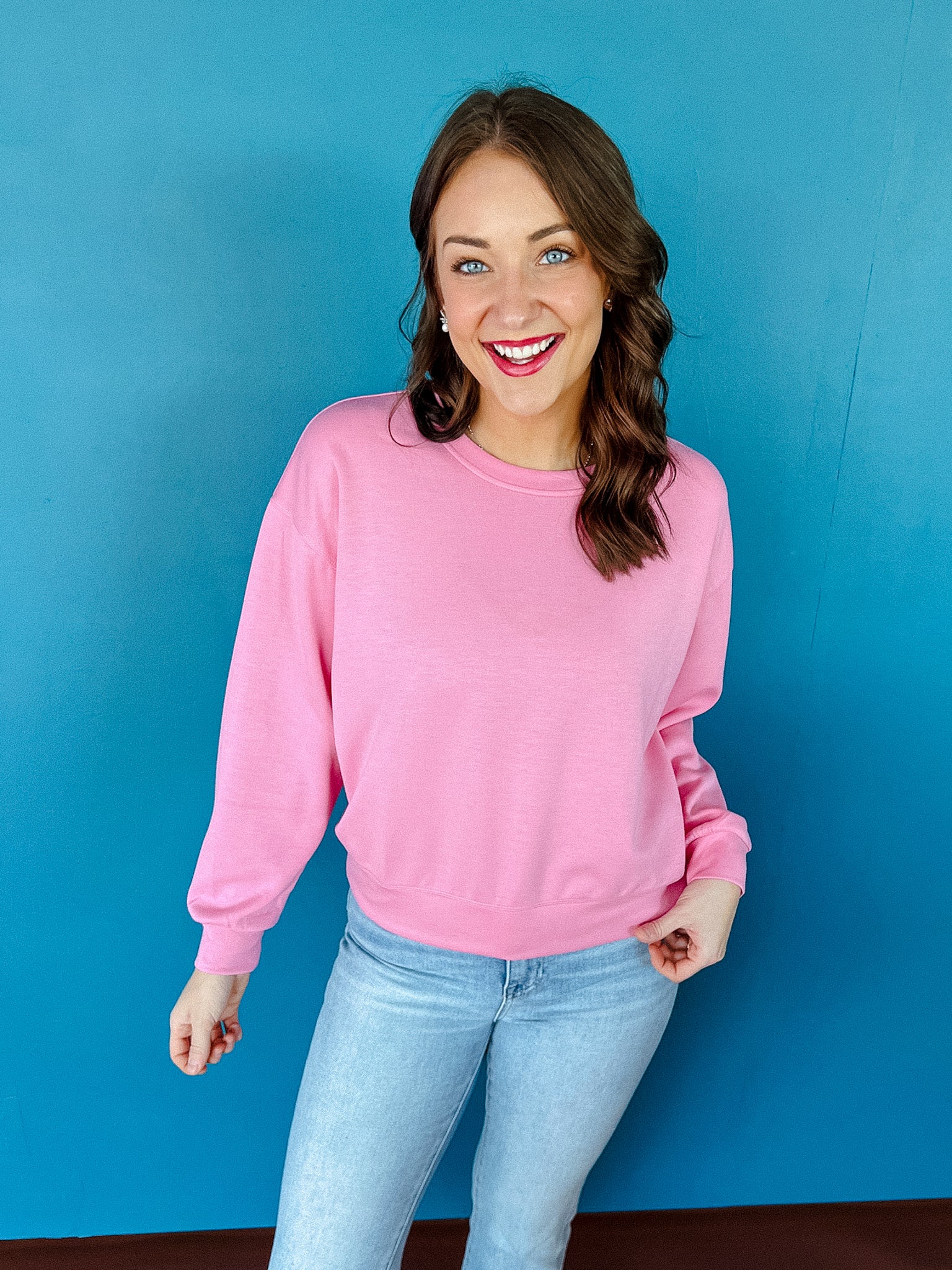 Daphne Soft Sweatshirt - Soft Rose