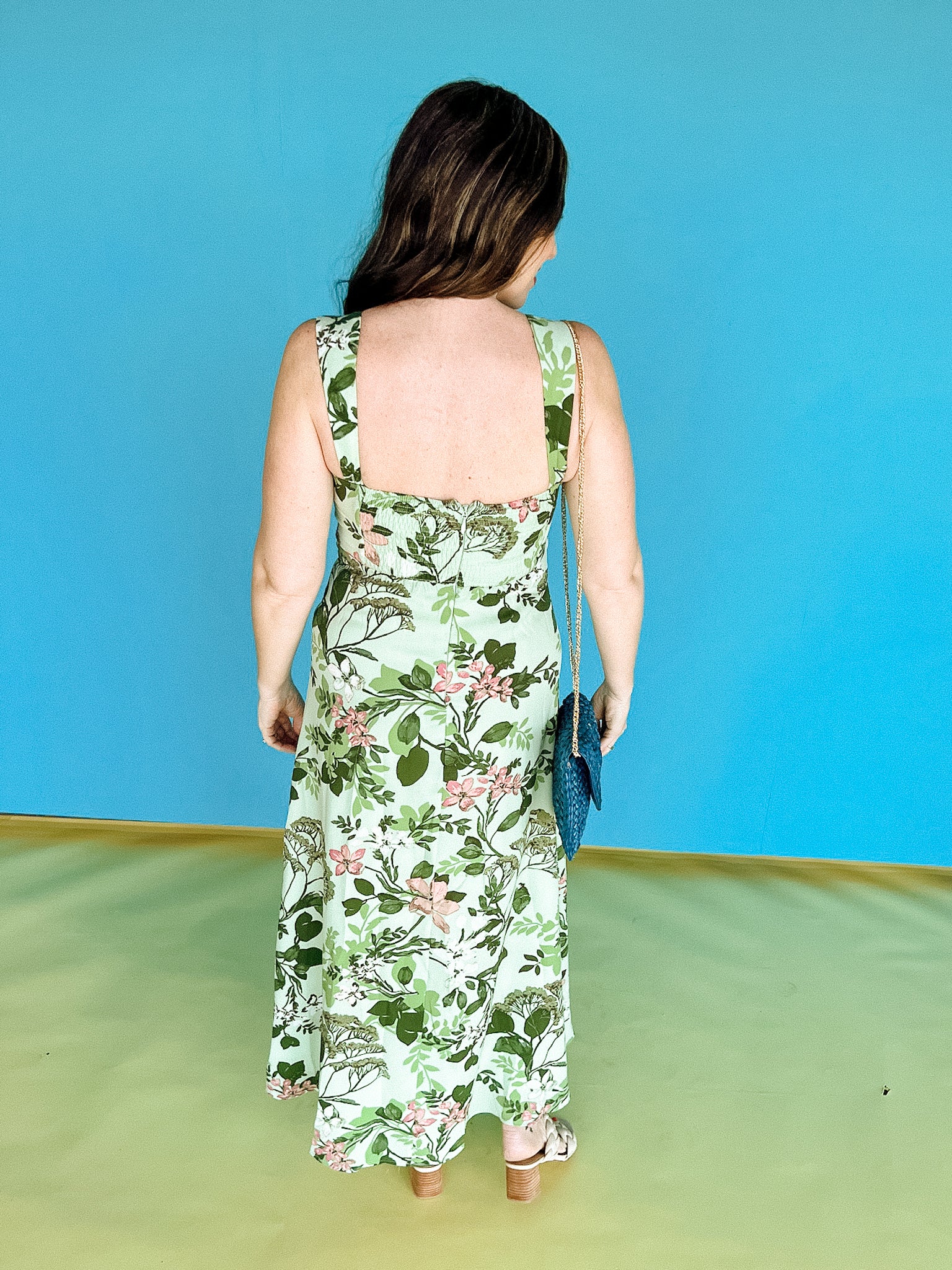 Jessa Floral Maxi Dress - Apple Jade + Dark Olive Apple Jade - Autumn / X-Large Jessa Floral Maxi Dress - Apple Jade + Dark Olive Apple Jade - Autumn / X-Large