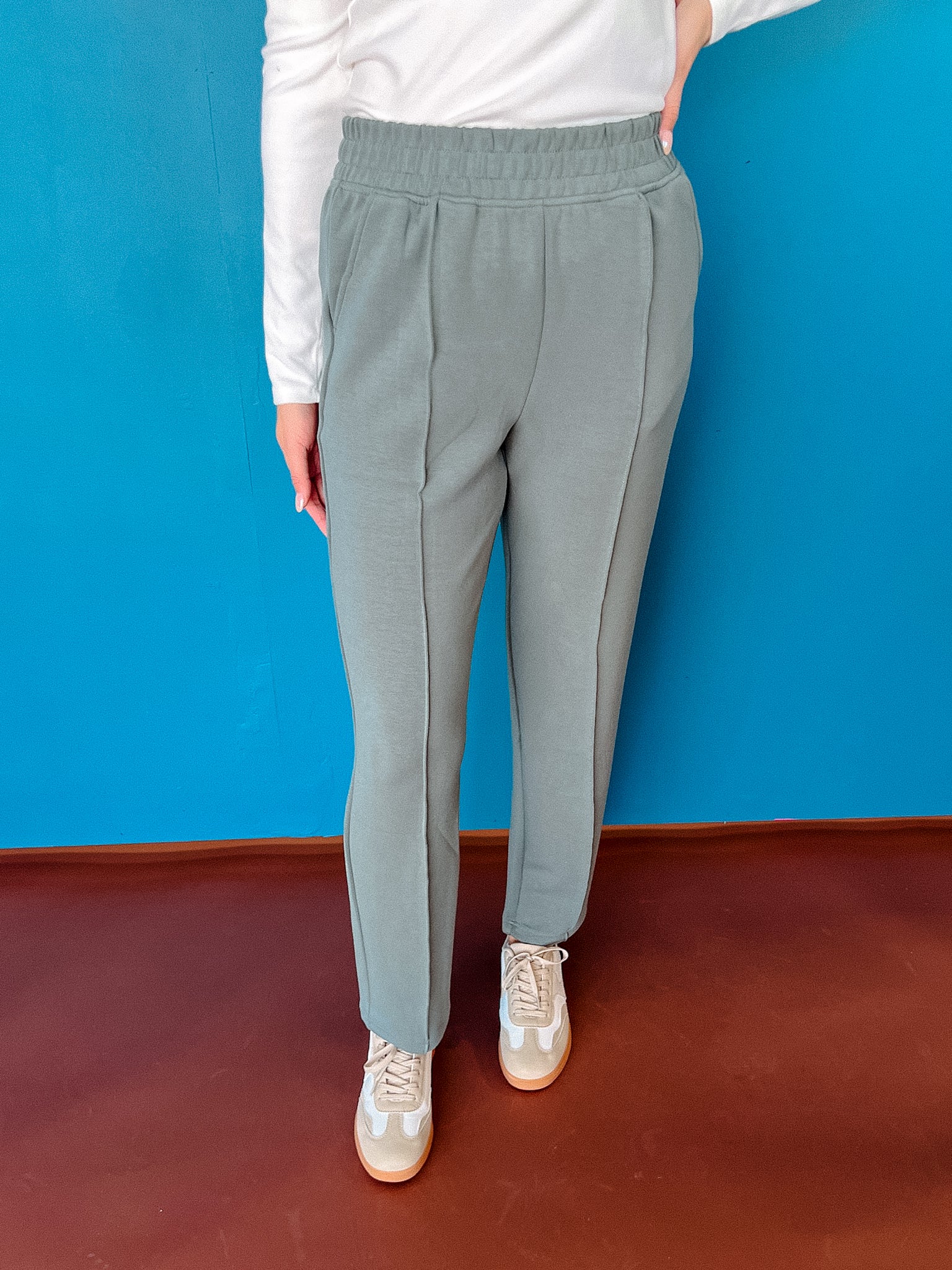 Jayne Scuba Pant - Dark Sage