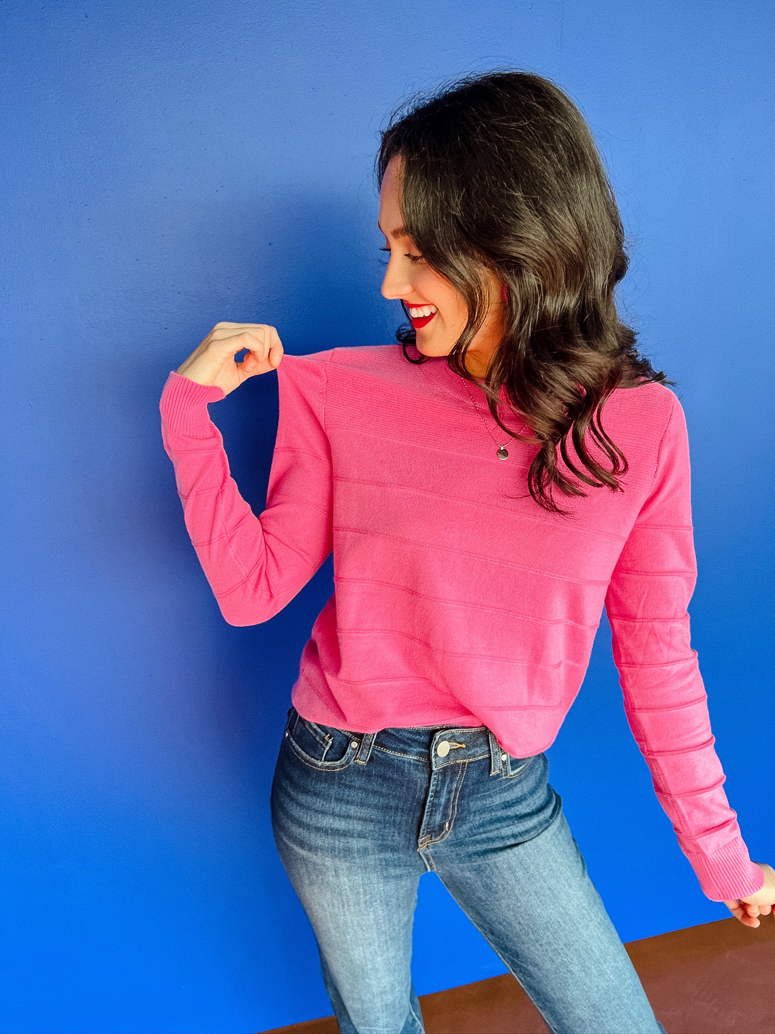 Eleanor Sweater - Shocking Pink/Rose