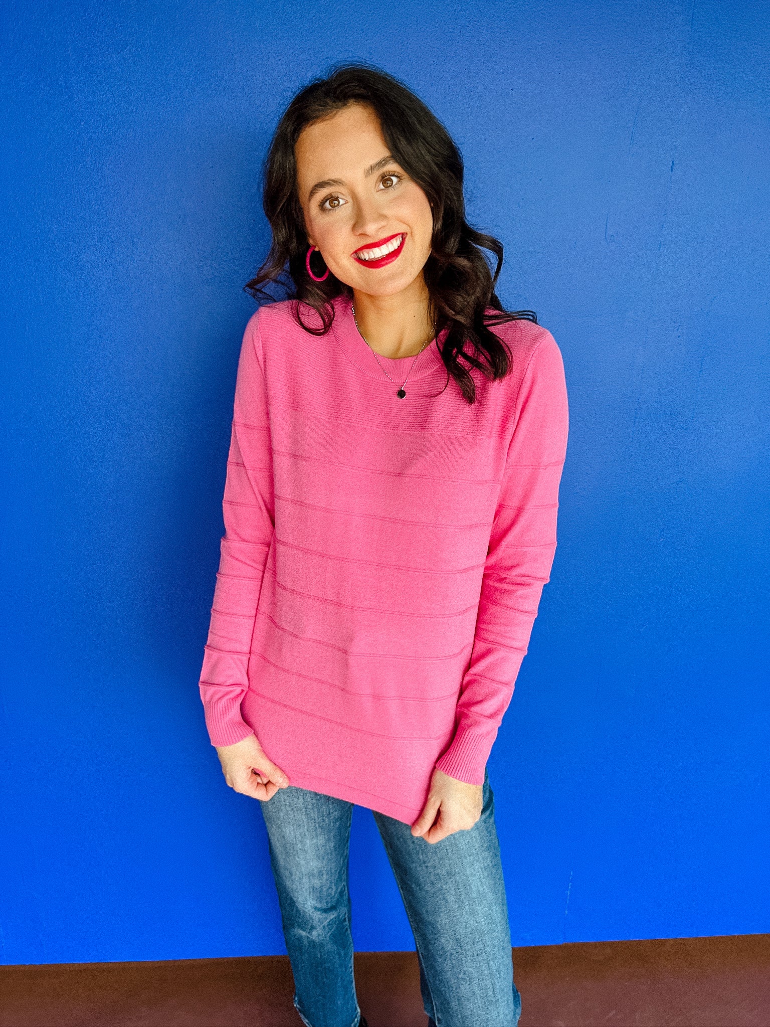 Eleanor Sweater - Shocking Pink/Rose