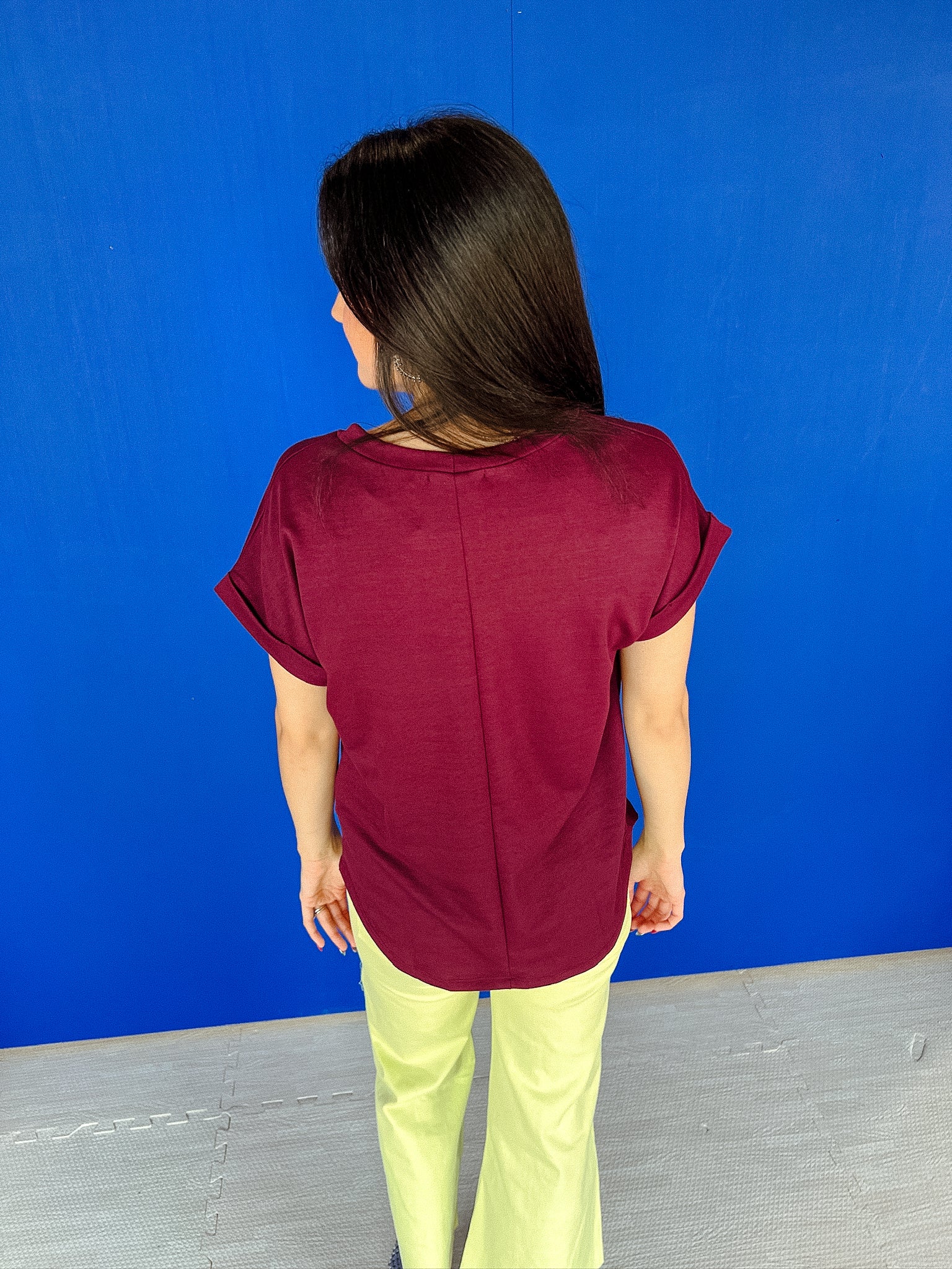 Stacia Round Neck Tee - Smoked Grape/Damson