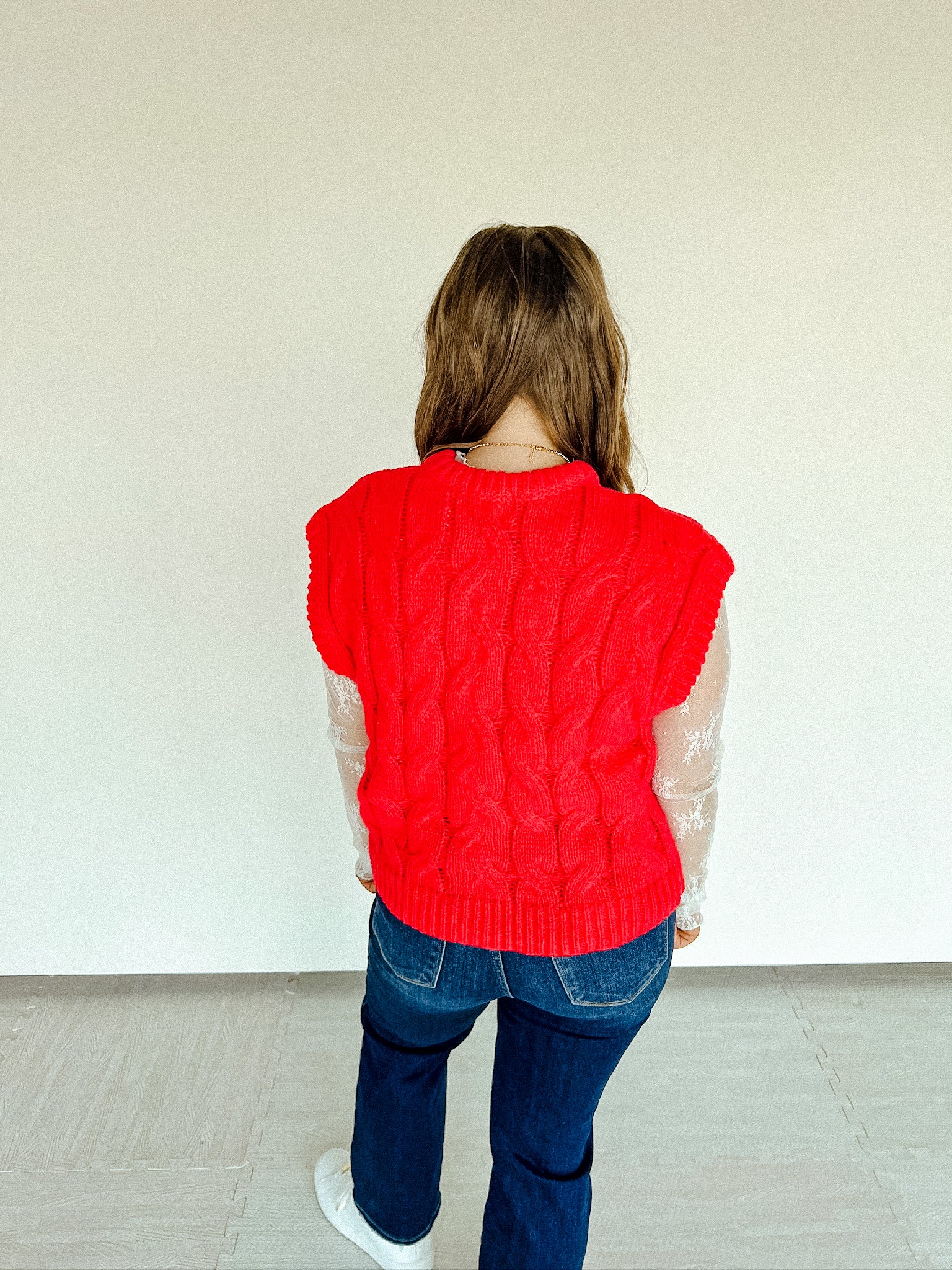 Avril Sweater Vest - True Red