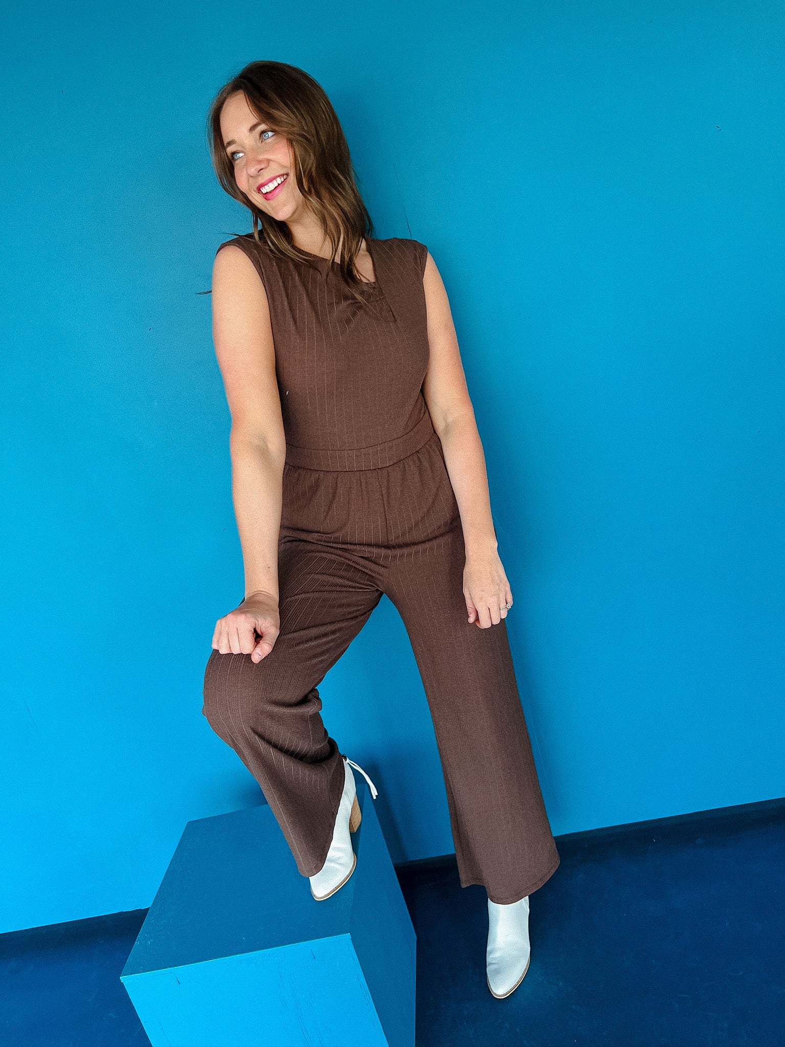 Viola Jumpsuit - Rose Brown