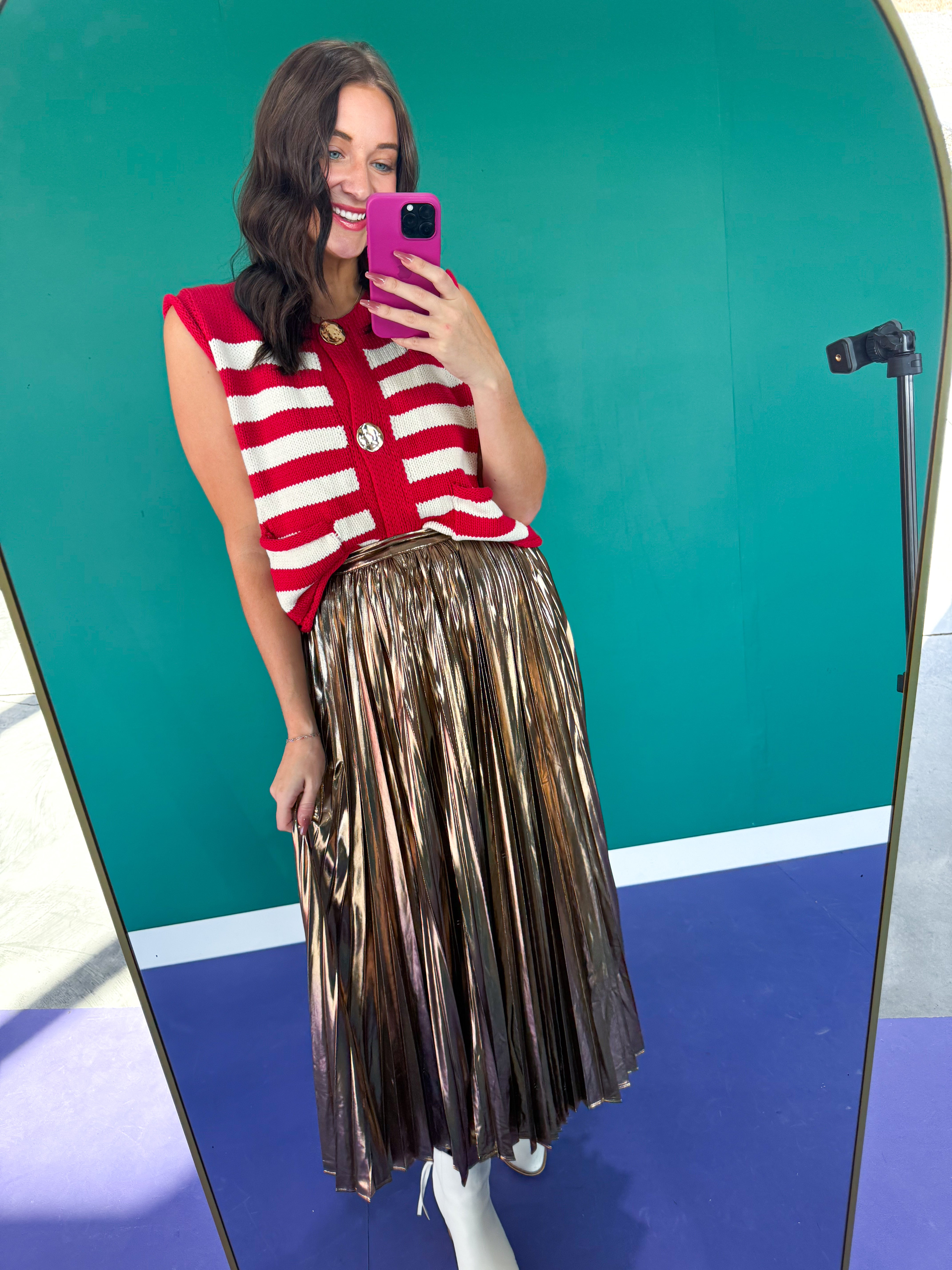 Heidi Striped Sweater Vest