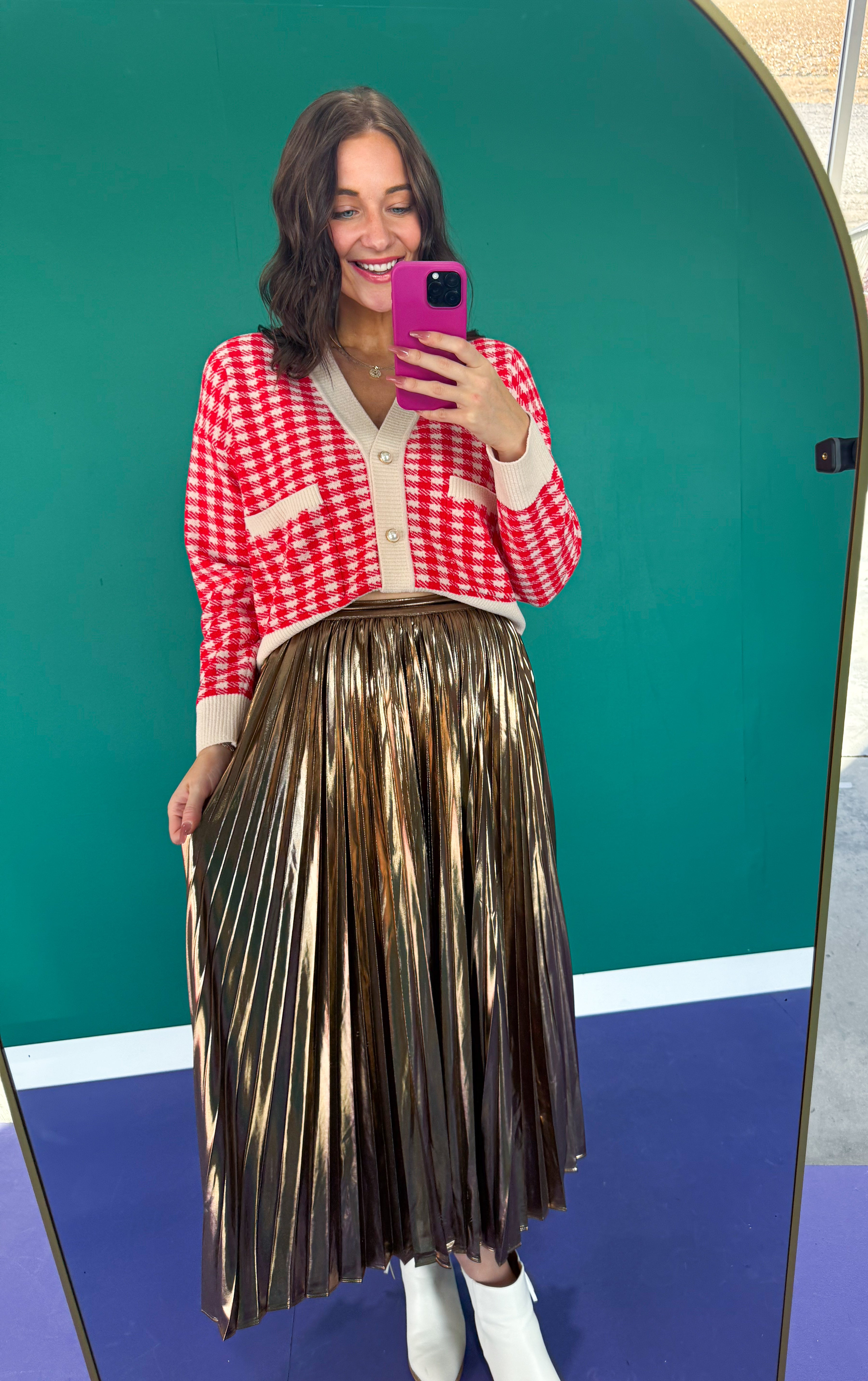 Celeste Gingham Cardigan