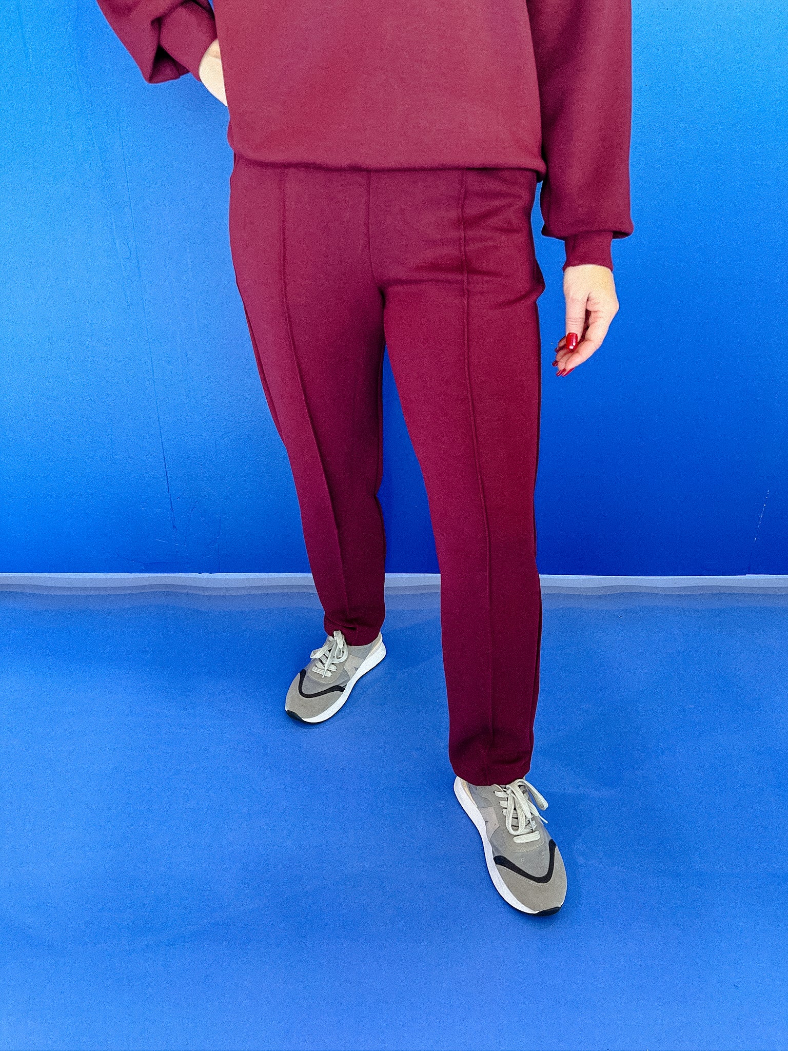 Jayne Scuba Pant - Wine