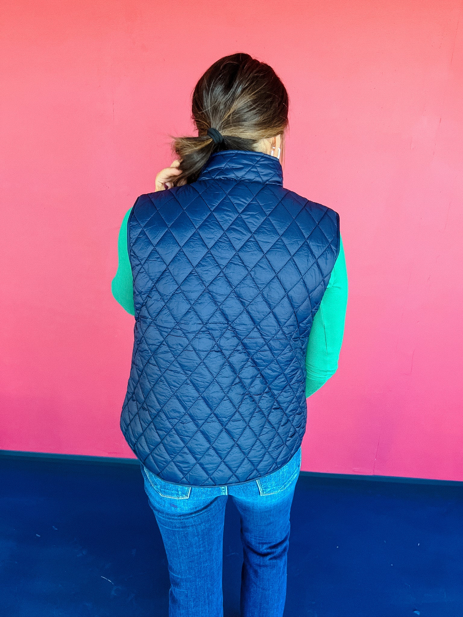 Wilma Puffer Vest - Navy