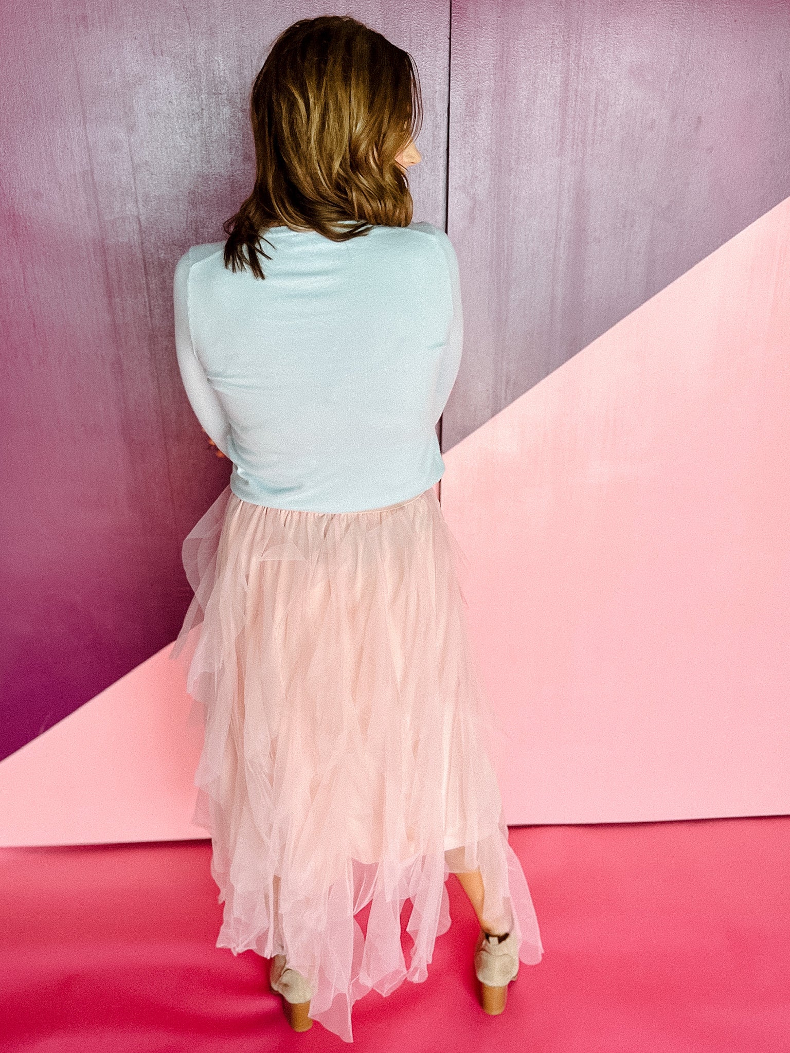 Penelope Tulle Skirt - Dusty Pink